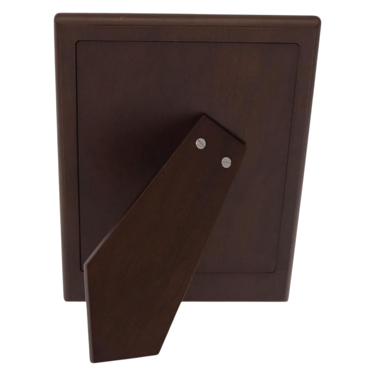 CARTIER Photo Stand Wood Silver Auth BA13210V