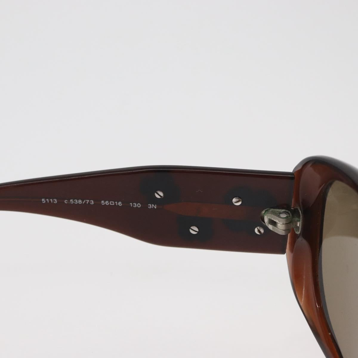 CHANEL Sunglasses plastic Brown CC Auth BA13212