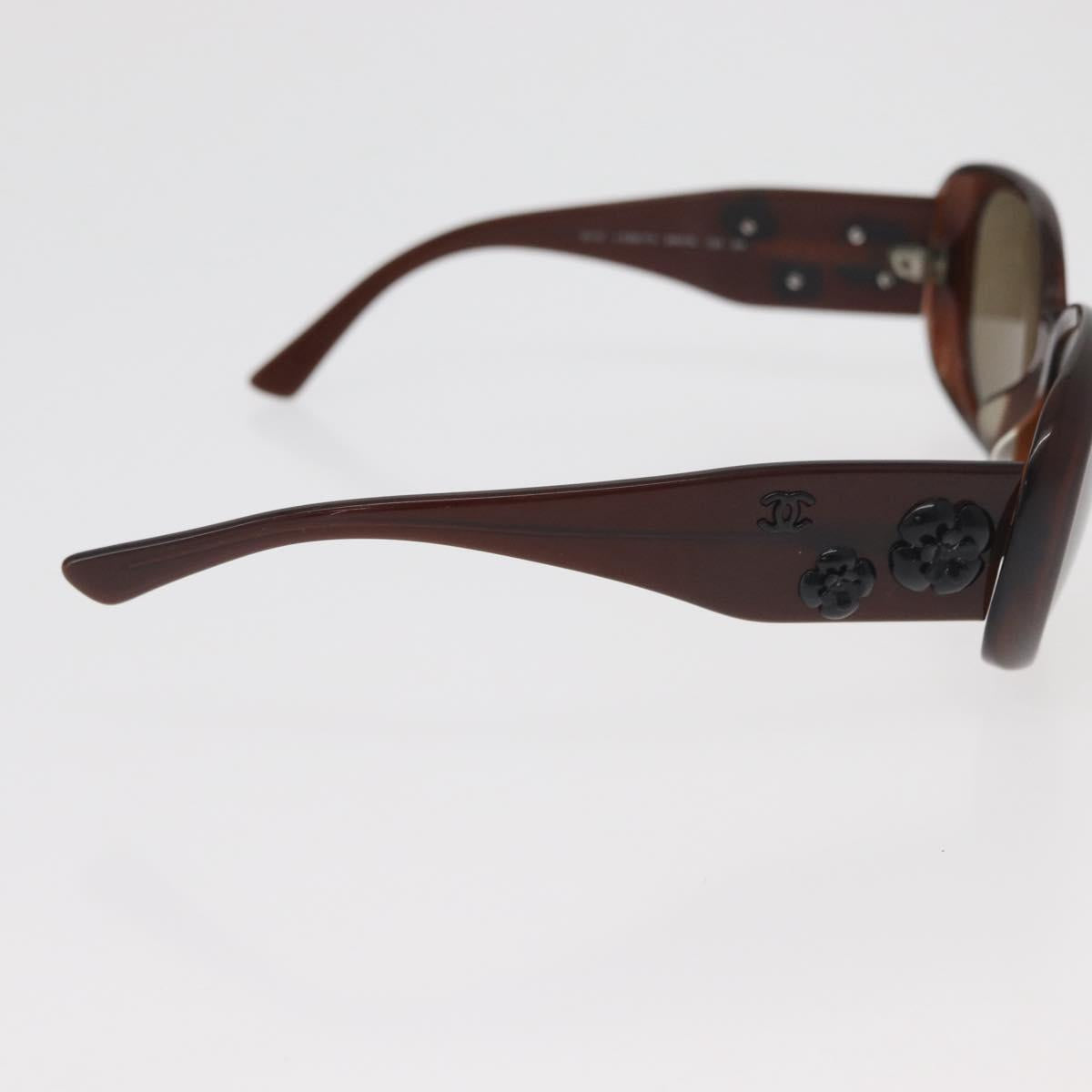 CHANEL Sunglasses plastic Brown CC Auth BA13212