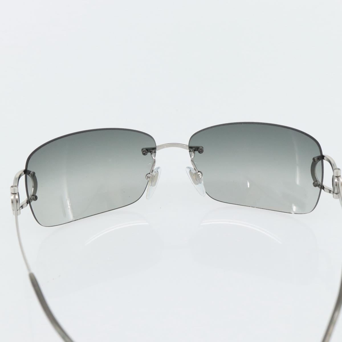 BVLGARI Sunglasses metal Silver Auth BA13217