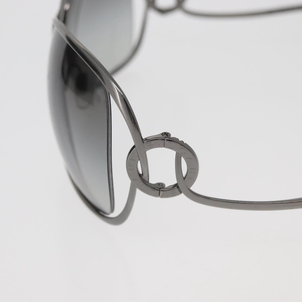 BVLGARI Sunglasses Metal Black Silver Auth BA13219