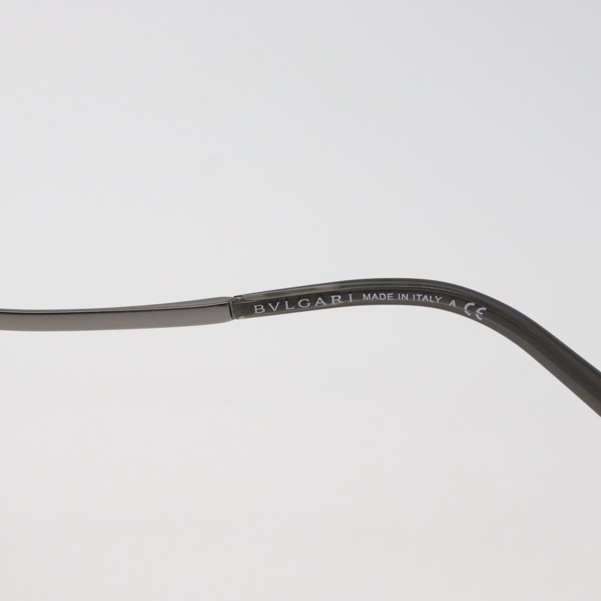 BVLGARI Sunglasses Metal Black Silver Auth BA13219
