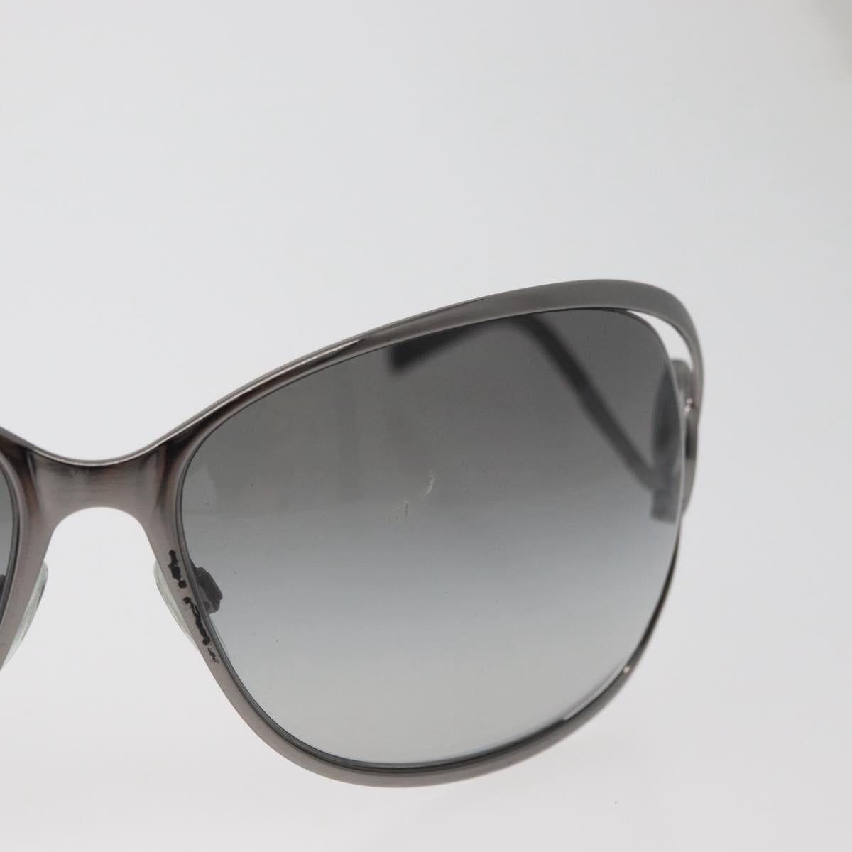 BVLGARI Sunglasses Metal Black Silver Auth BA13219