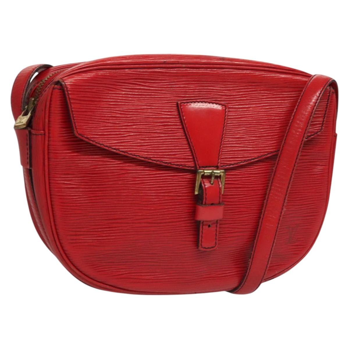 LOUIS VUITTON Epi Jeune Fille MM Shoulder Bag Red M52157 LV Auth BA1322