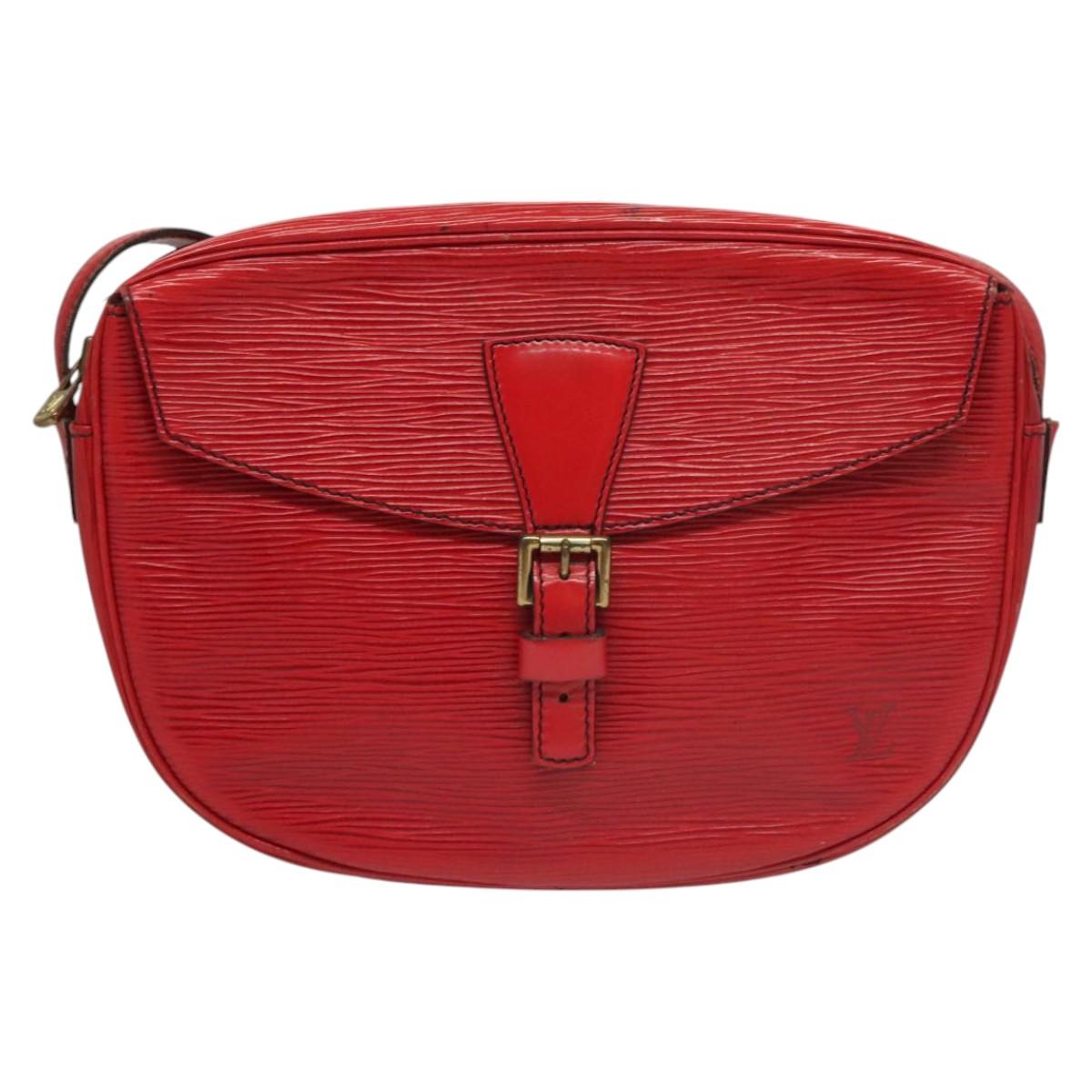 LOUIS VUITTON Epi Jeune Fille MM Shoulder Bag Red M52157 LV Auth BA1322