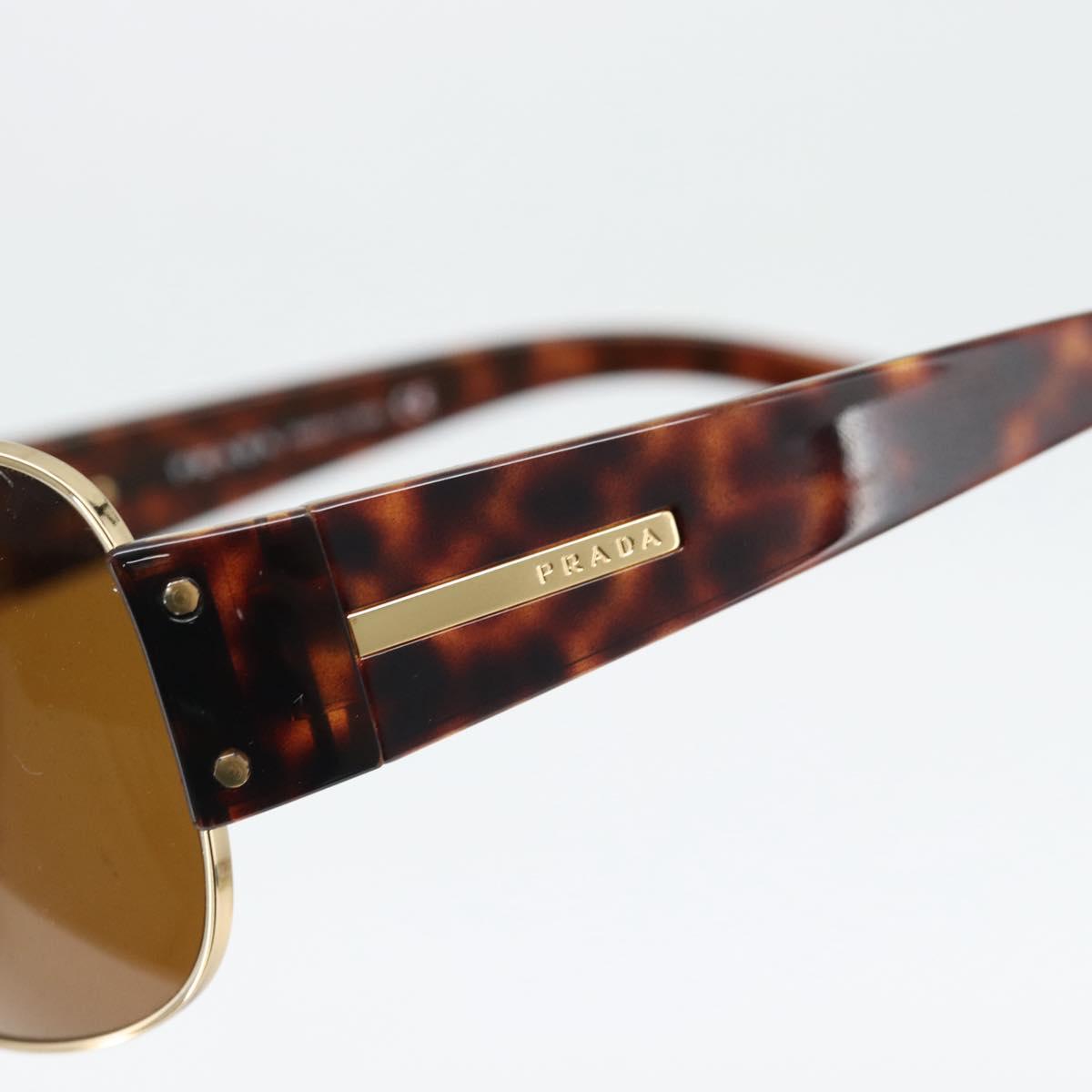 PRADA Tortoise Pattern Sunglasses Plastic Brown Gold Auth BA13220