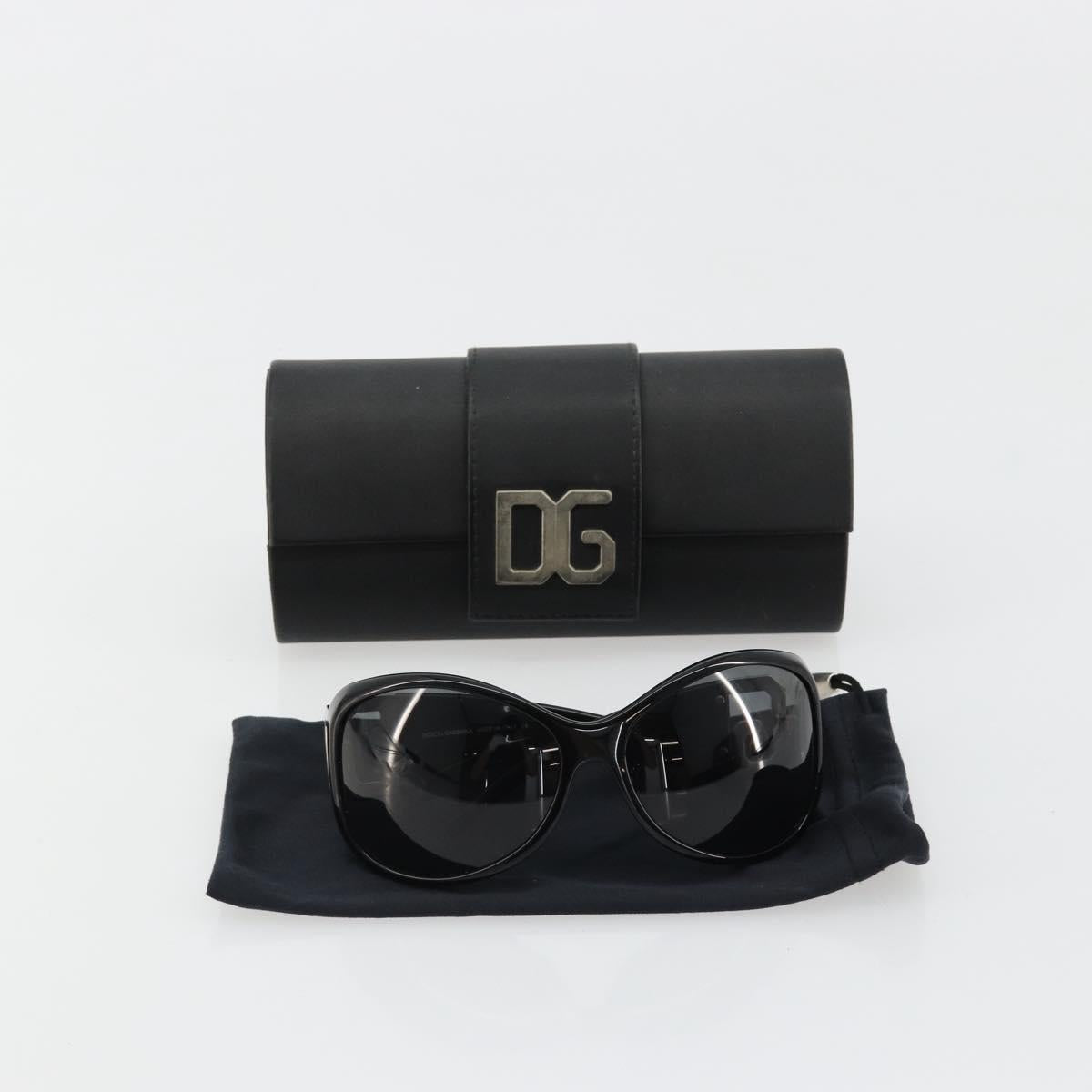 DOLCE&GABBANA Sunglasses plastic Black Auth BA13222