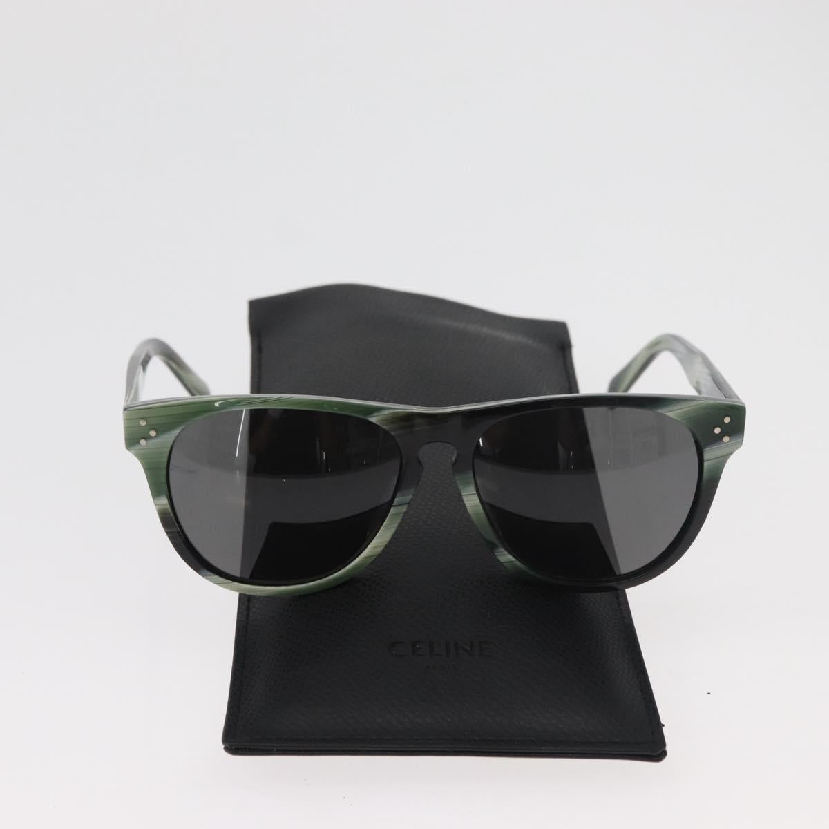 CELINE Sunglasses plastic Green Auth BA13226A