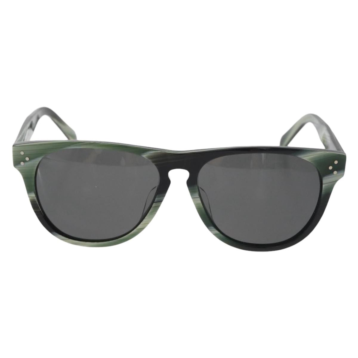 CELINE Sunglasses plastic Green Auth BA13226A