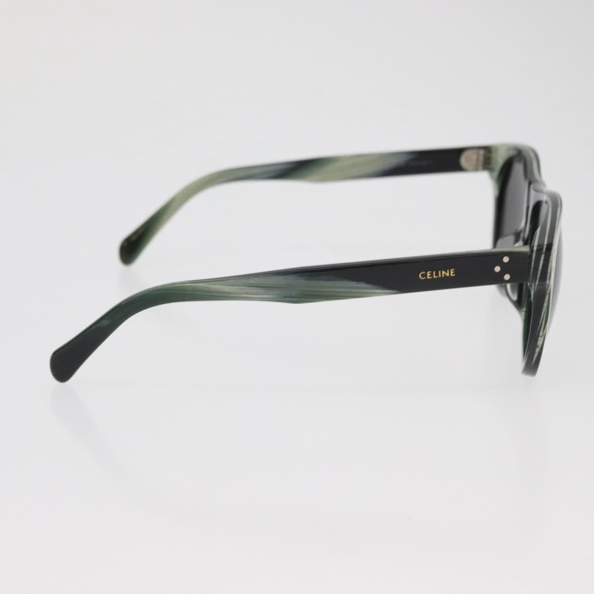 CELINE Sunglasses plastic Green Auth BA13226A