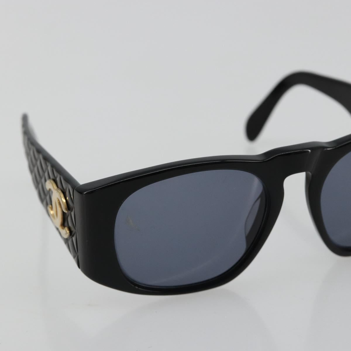 CHANEL Sunglasses plastic Black CC Auth BA13228