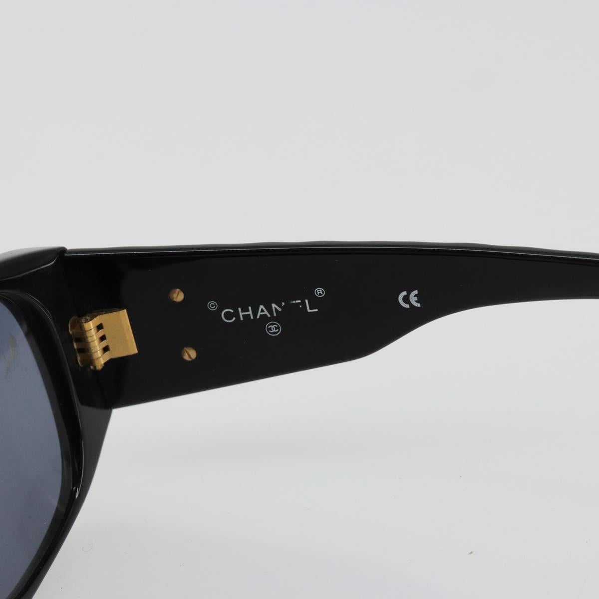 CHANEL Sunglasses plastic Black CC Auth BA13228
