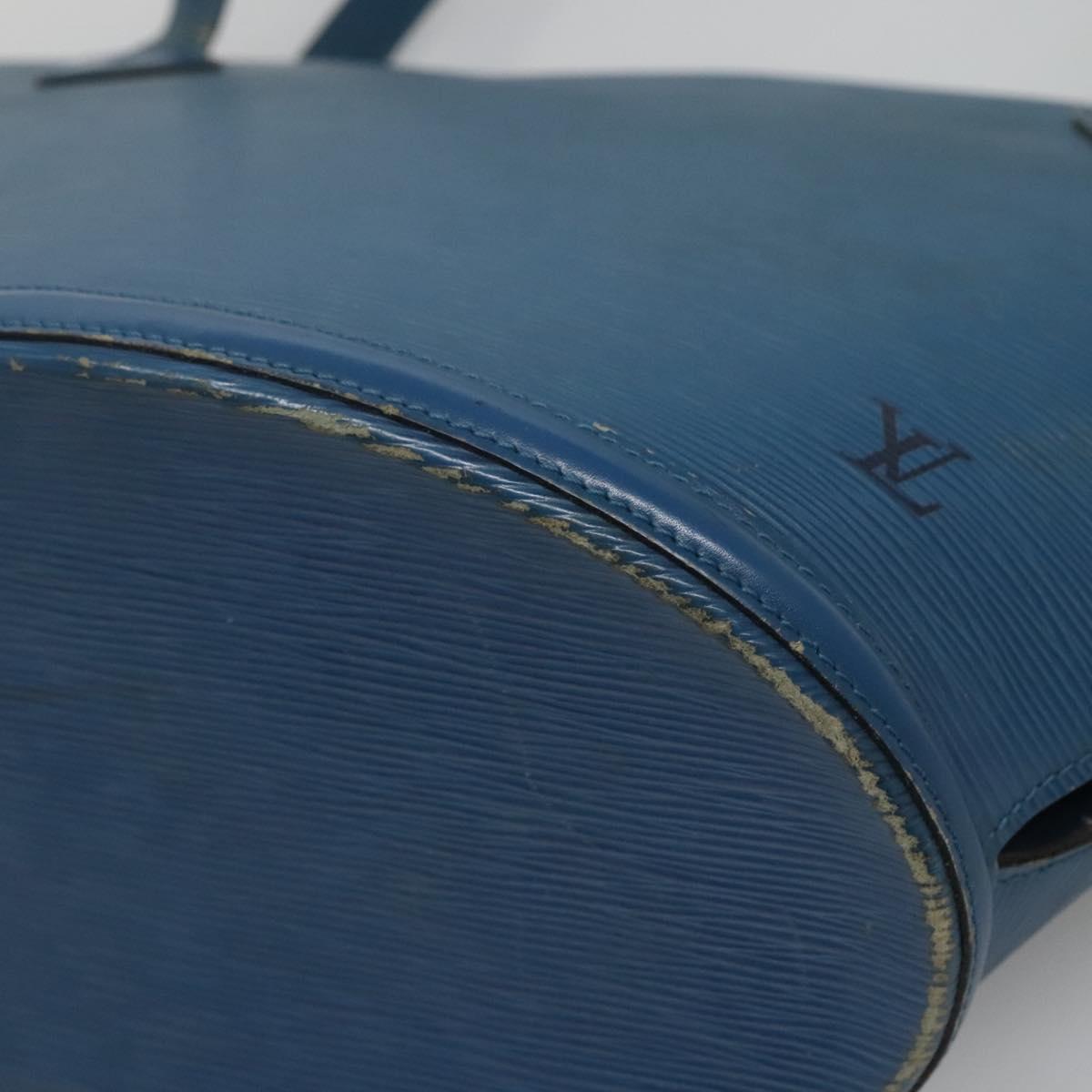 LOUIS VUITTON Epi Saint Jacques Shopping Shoulder Bag Blue M52275 LV Auth BA1323