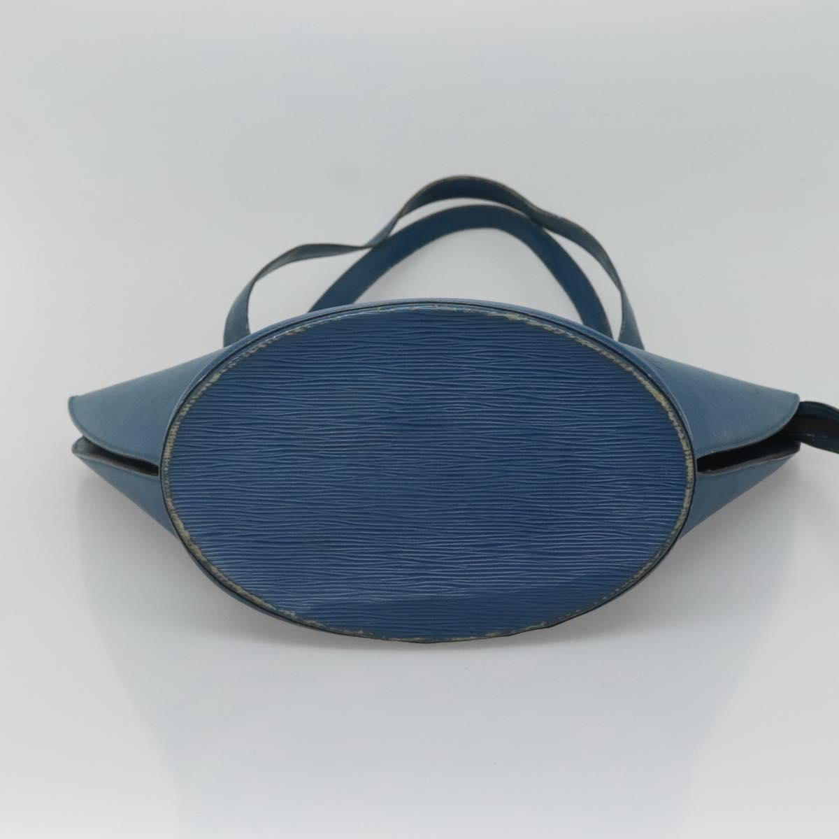 LOUIS VUITTON Epi Saint Jacques Shopping Shoulder Bag Blue M52275 LV Auth BA1323