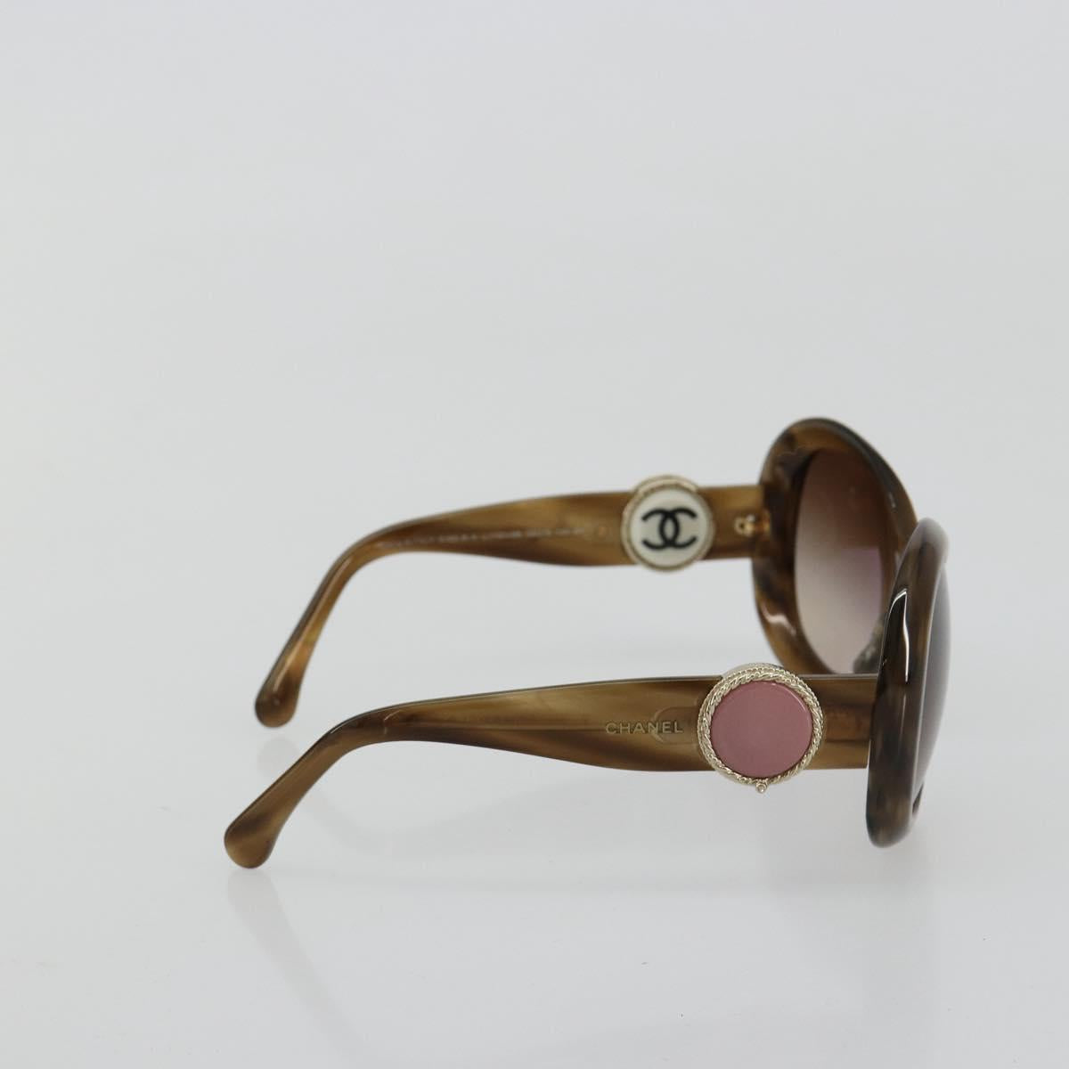 CHANEL Sunglasses plastic Brown CC Auth BA13230