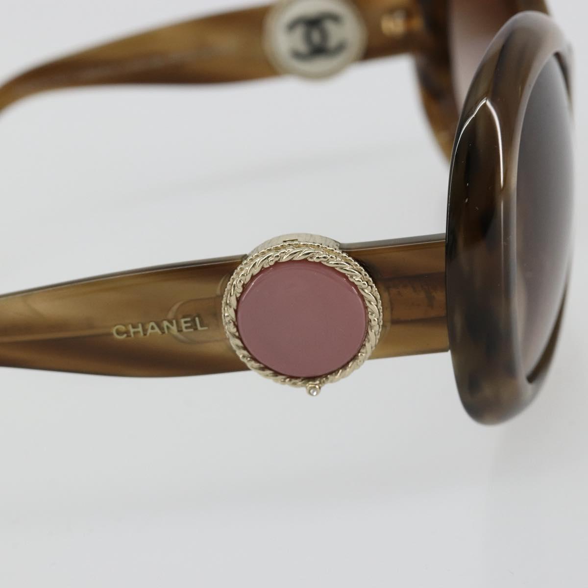 CHANEL Sunglasses plastic Brown CC Auth BA13230