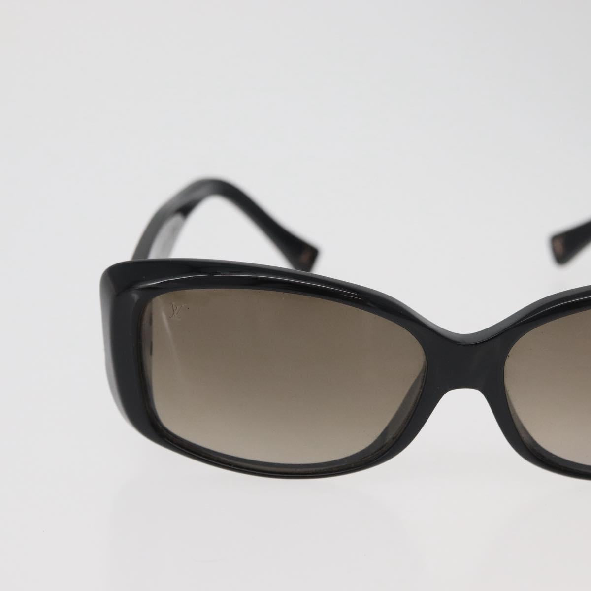 LOUIS VUITTON Spson Sunglasses plastic Black LV Auth BA13232