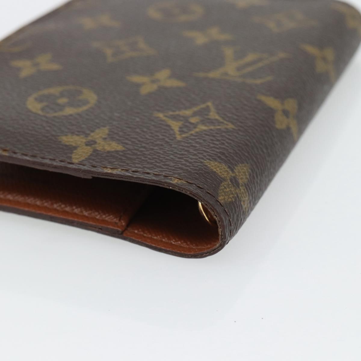 LOUIS VUITTON Monogram Agenda PM Day Planner Cover R20005 LV Auth BA13235
