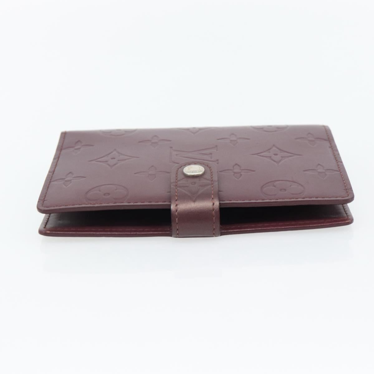 LOUIS VUITTON Monogram Mat Agenda PM Day Planner Cover Viole R20935 Auth BA13240