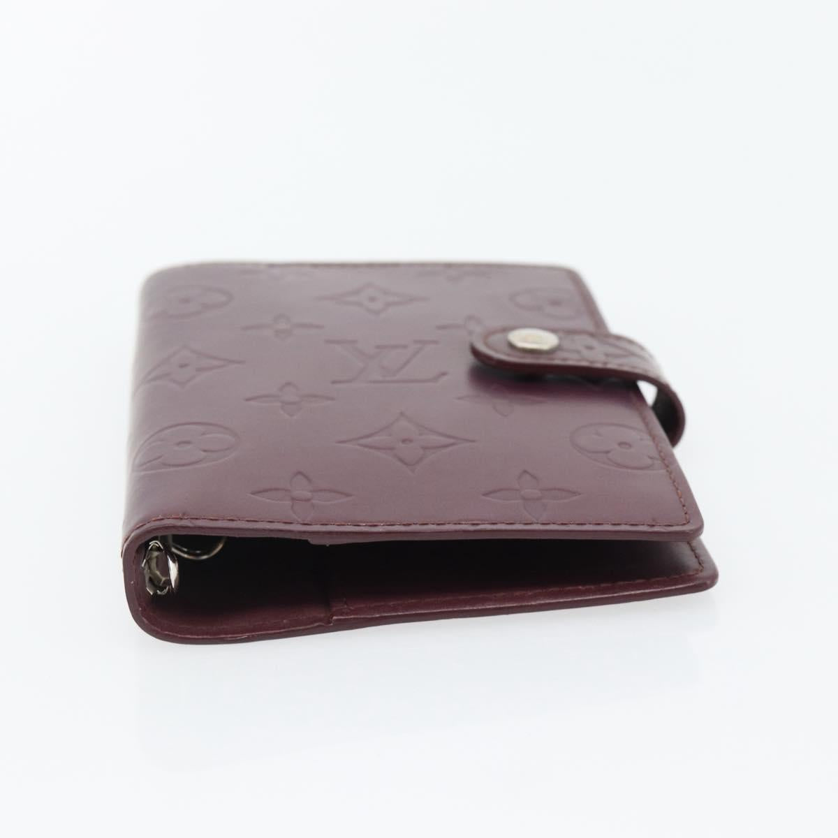 LOUIS VUITTON Monogram Mat Agenda PM Day Planner Cover Viole R20935 Auth BA13240