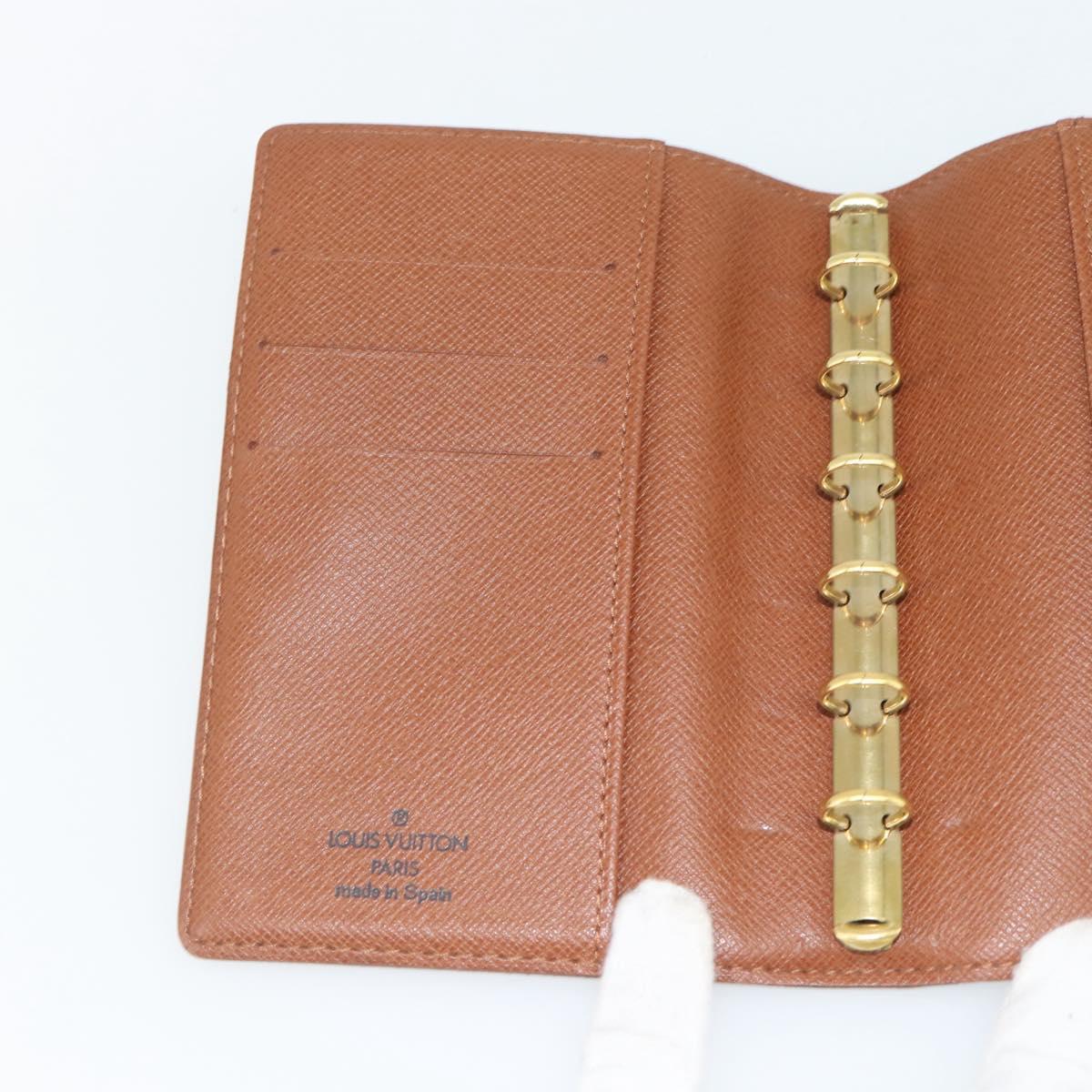 LOUIS VUITTON Monogram Agenda PM Day Planner Cover R20005 LV Auth BA13241