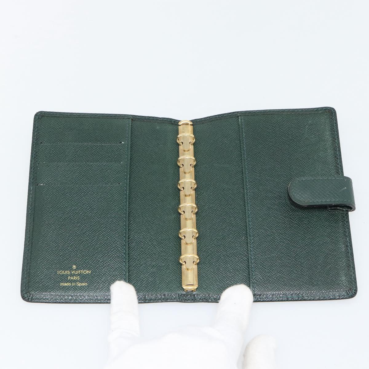 LOUIS VUITTON Taiga Agenda PM Day Planner Cover Epicea R20424 LV Auth BA13243