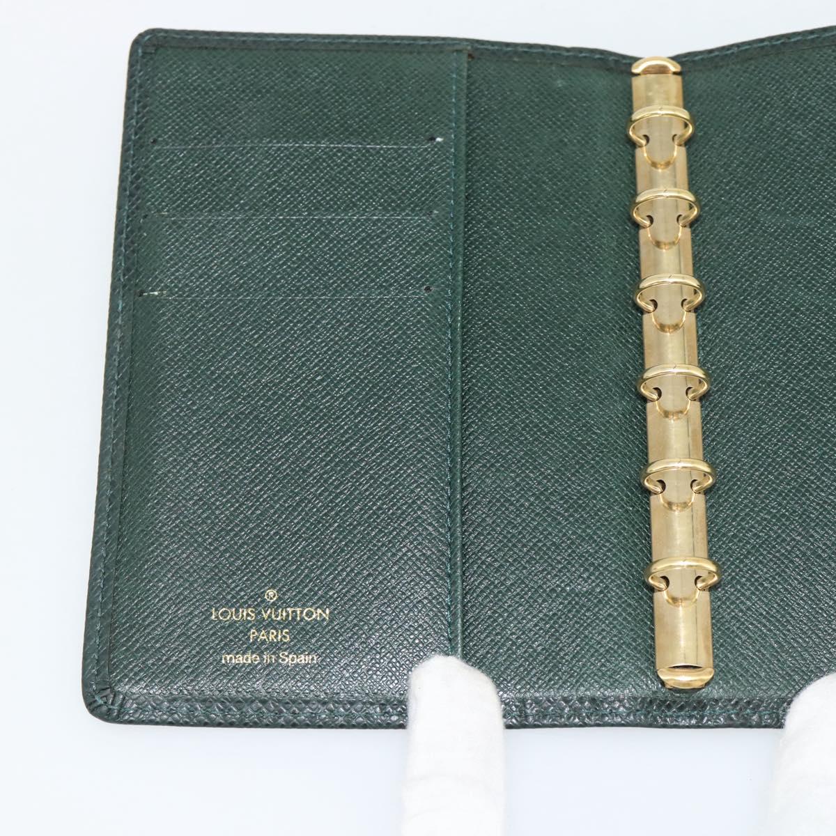 LOUIS VUITTON Taiga Agenda PM Day Planner Cover Epicea R20424 LV Auth BA13243