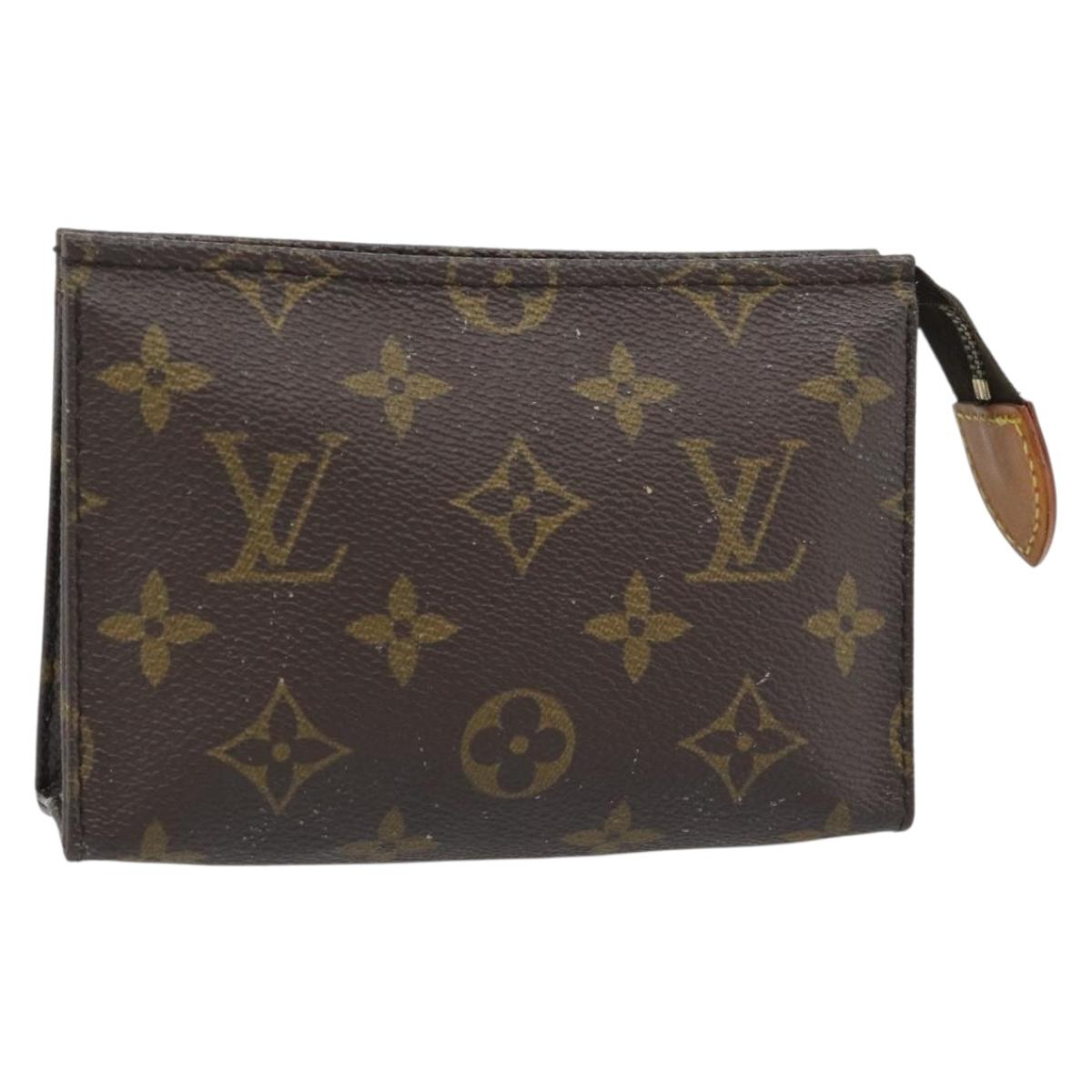 LOUIS VUITTON Monogram Poche Toilette 15 Pouch M47546 LV Auth BA13244