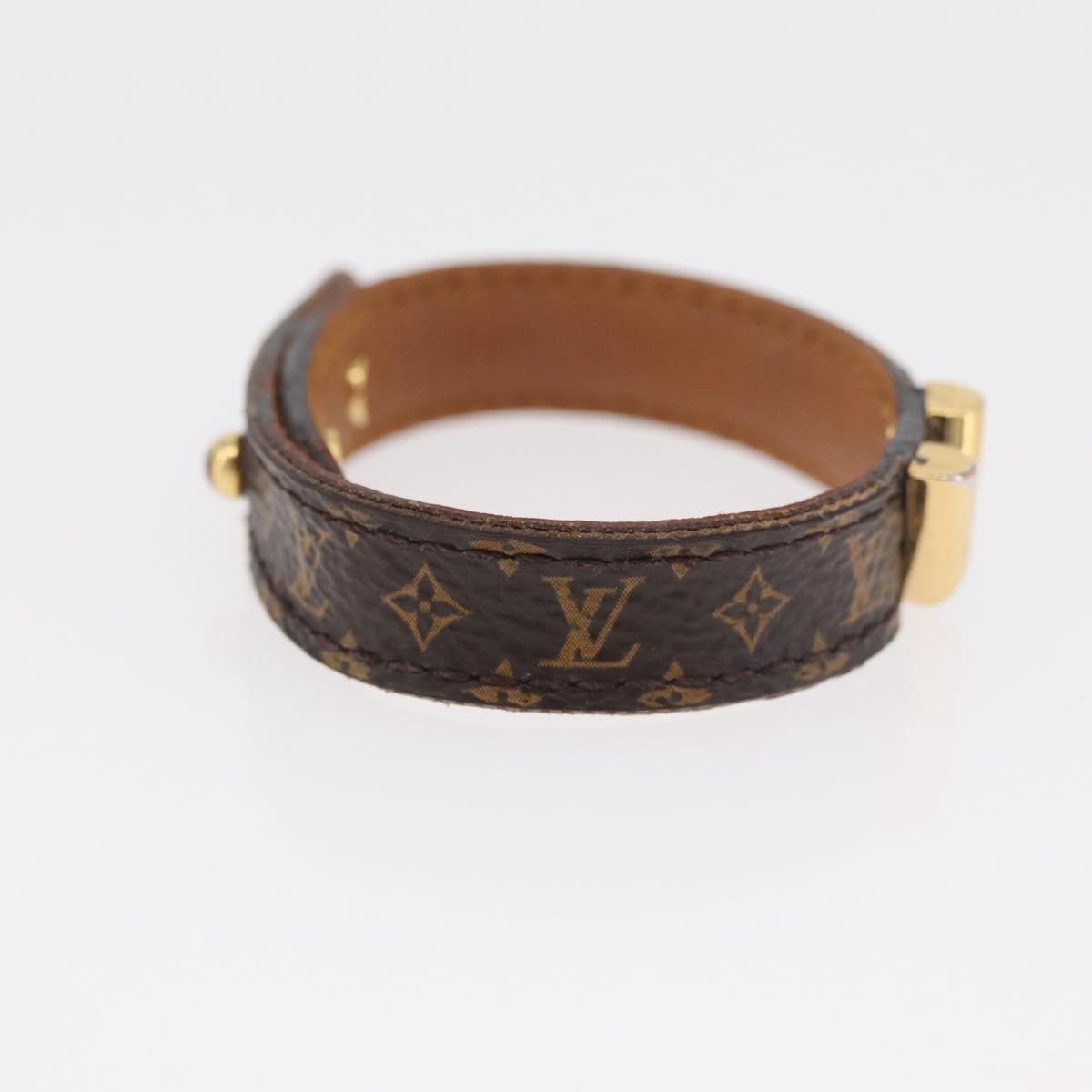 LOUIS VUITTON Monogram Charm metal 2 Set Gold LV Auth BA13247