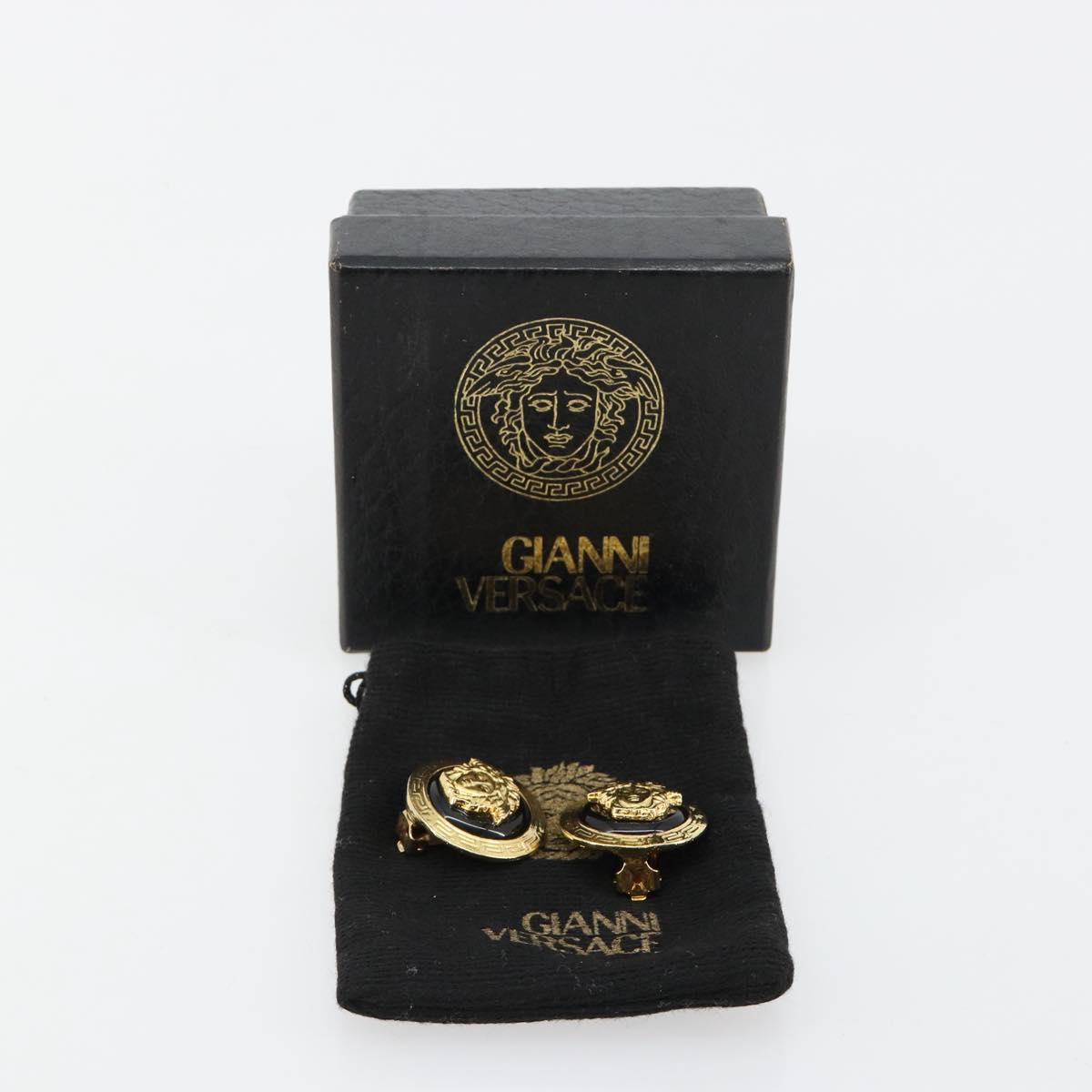 Gianni Versace Medusa Earring metal Gold Auth BA13250
