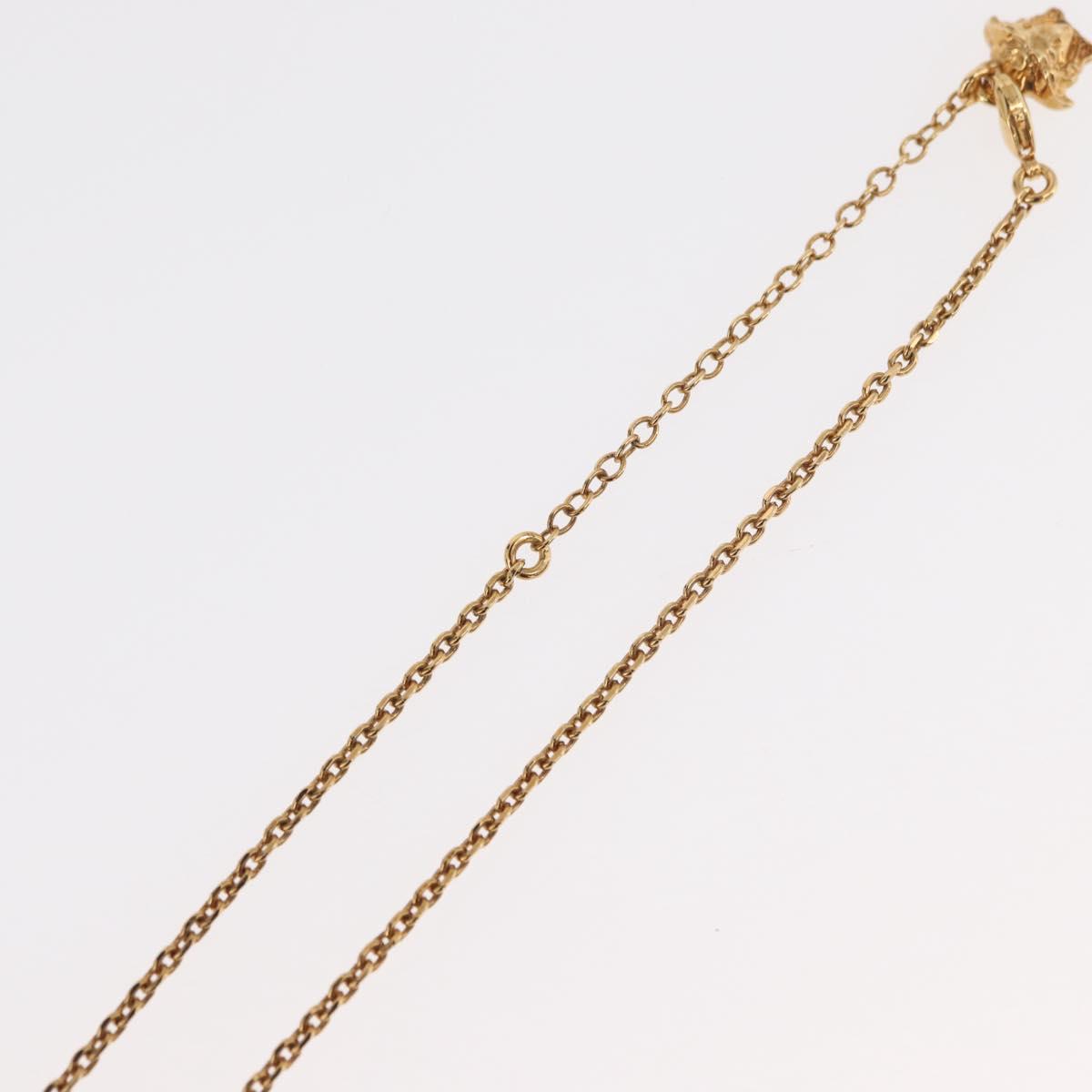 Gianni Versace Medusa Necklace metal Gold Auth BA13251