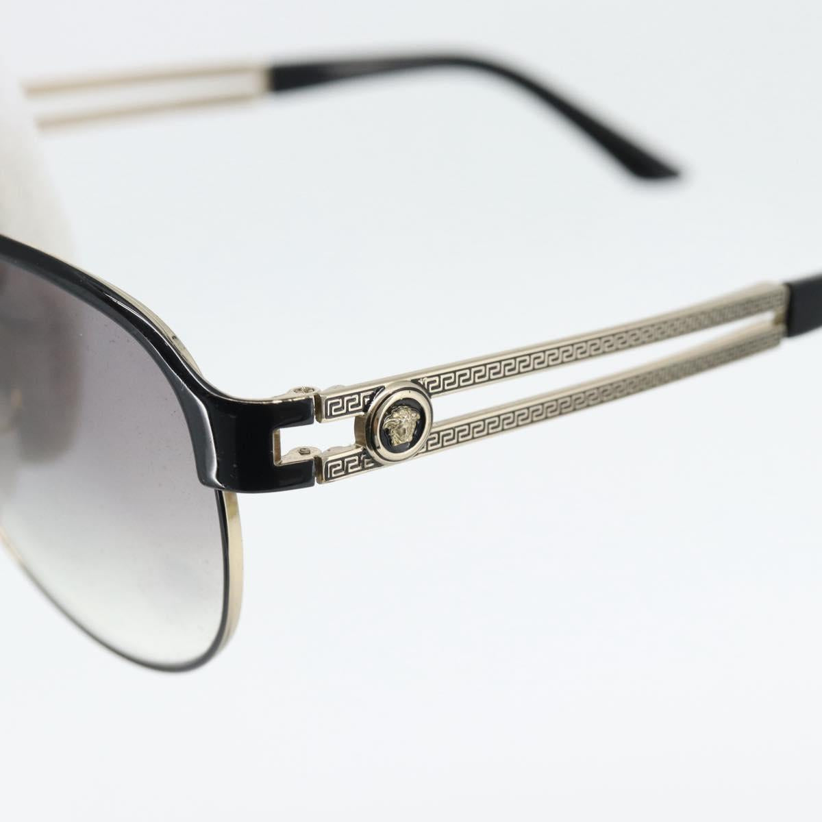 VERSACE Medusa Sunglasses metal Black Auth BA13255