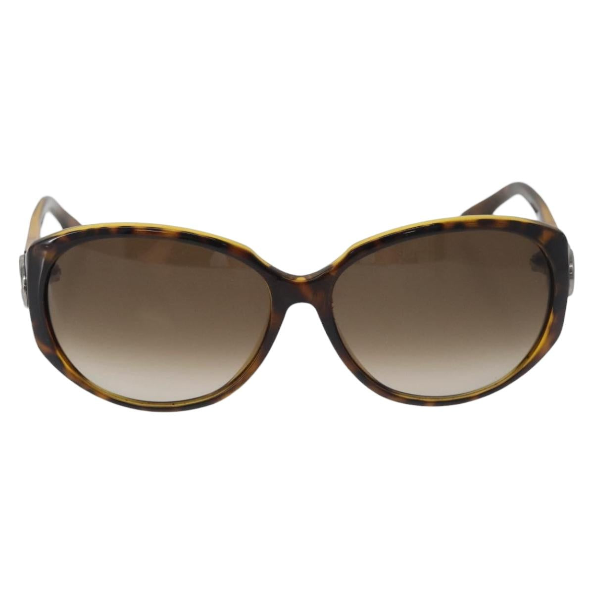 GUCCI Tortoise Pattern Sunglasses Plastic Brown Silver Auth BA13261