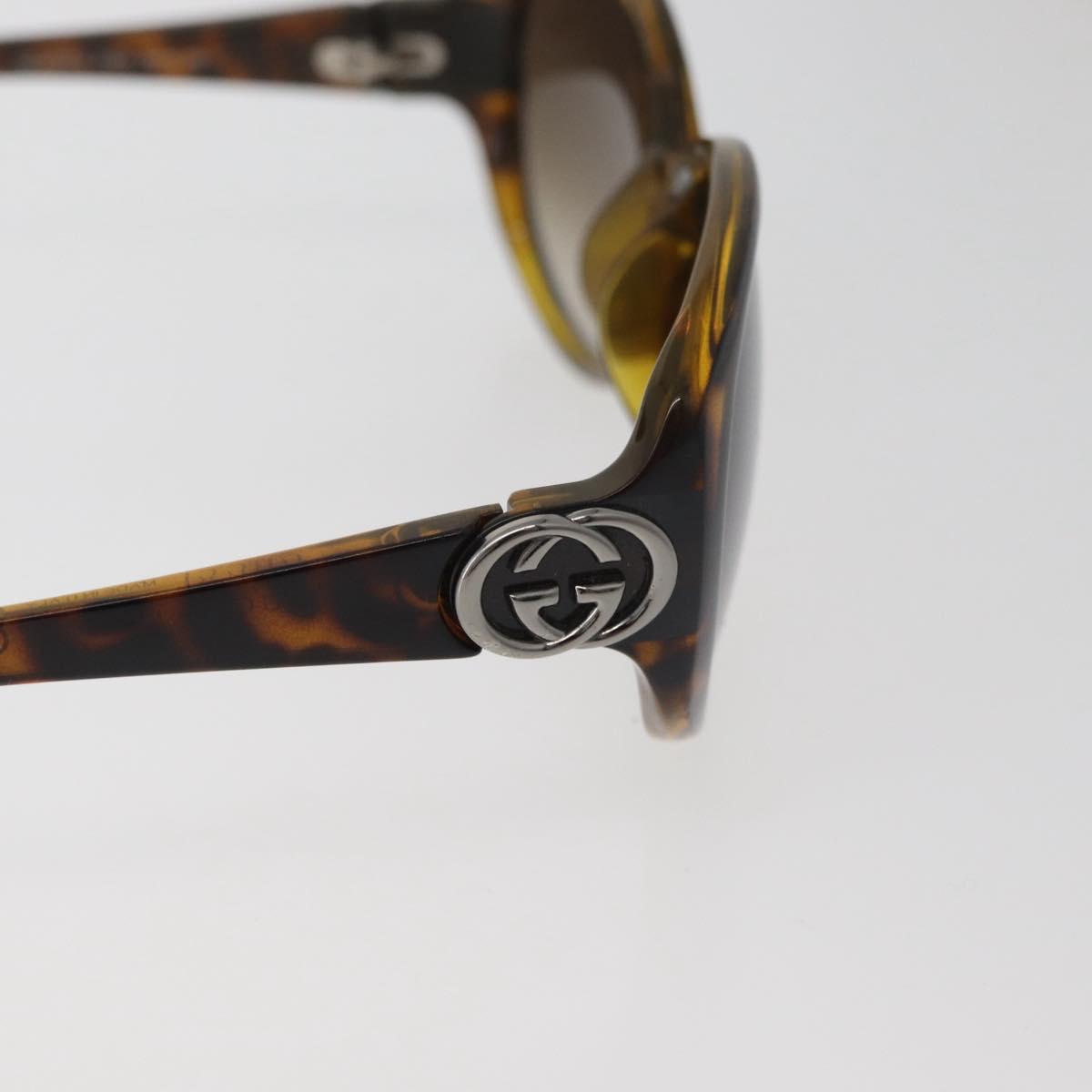 GUCCI Tortoise Pattern Sunglasses Plastic Brown Silver Auth BA13261