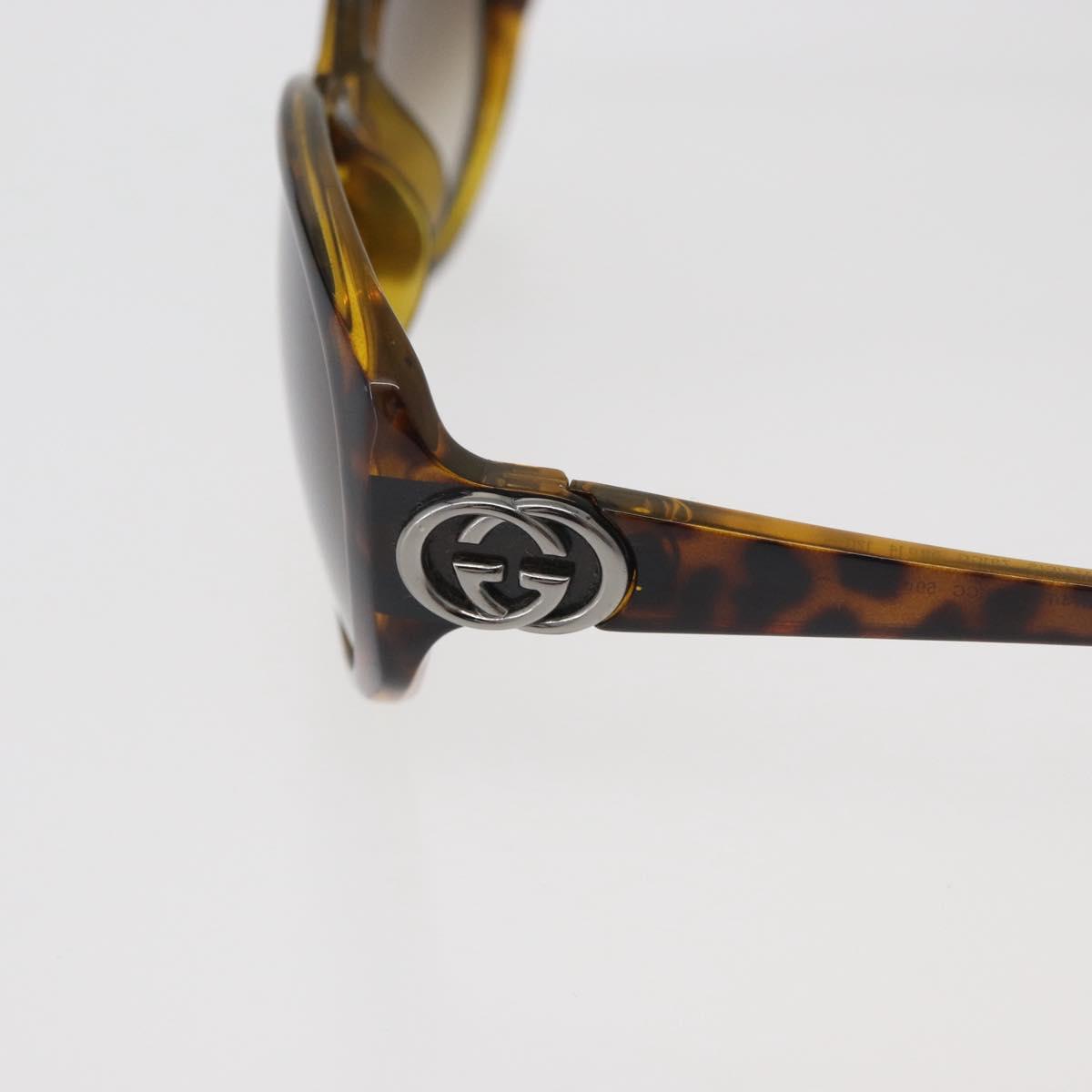 GUCCI Tortoise Pattern Sunglasses Plastic Brown Silver Auth BA13261