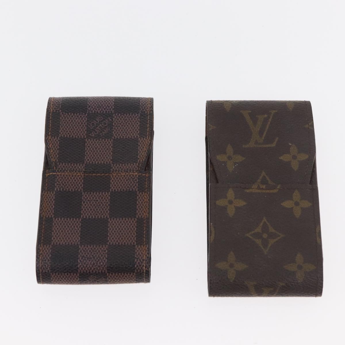LOUIS VUITTON Monogram Damier Ebene Etui Cigarette Case 4 Set LV Auth BA13268