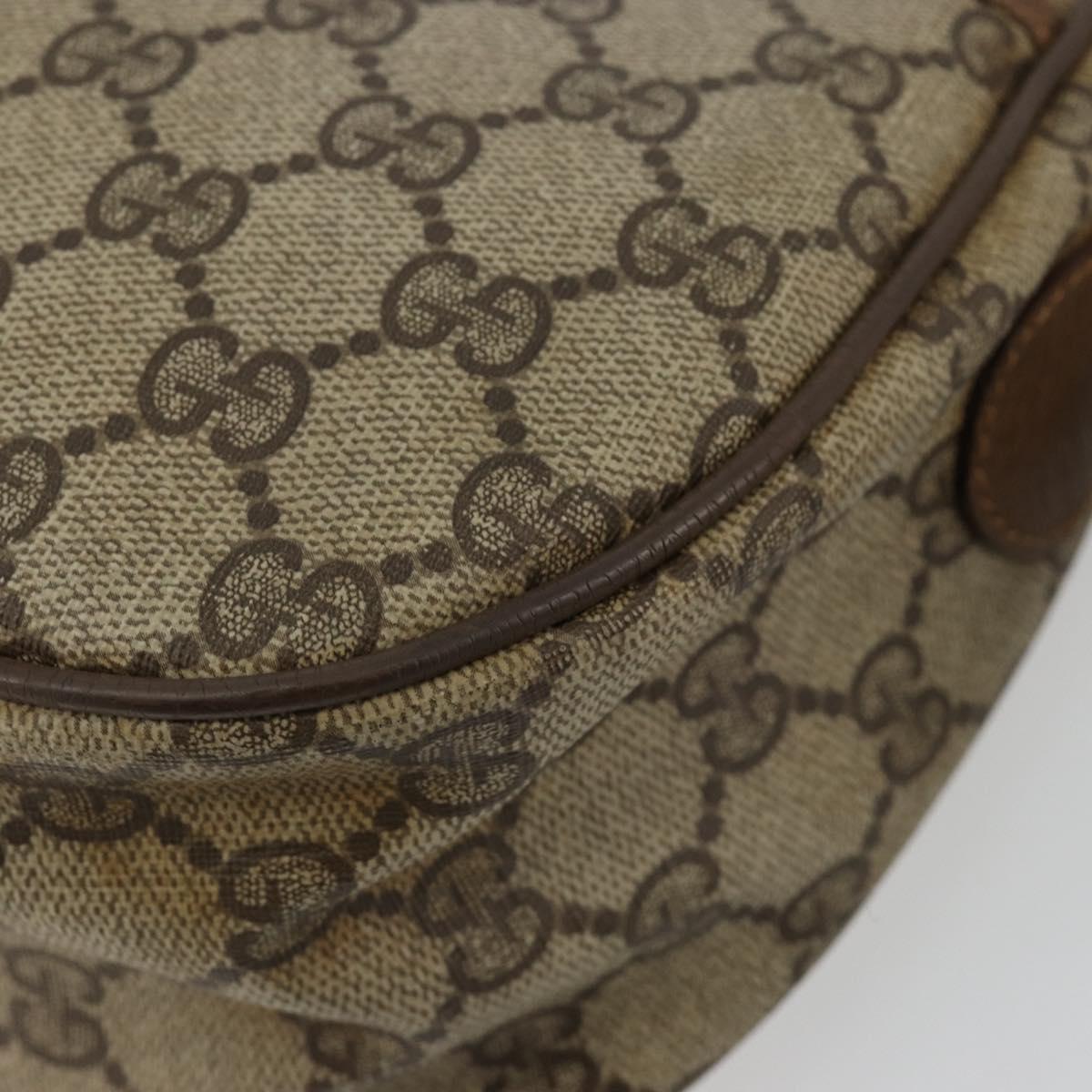 GUCCI GG Supreme Web Sherry Line Bag PVC Beige Gold 56 02 032 Auth BA13275