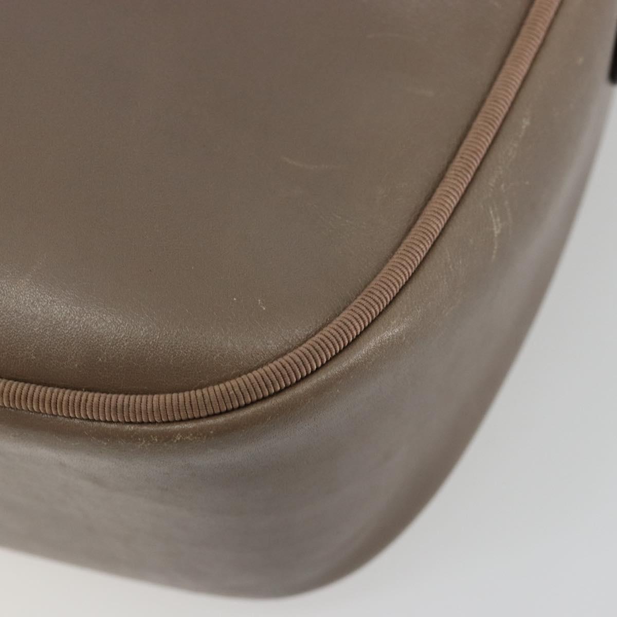 Salvatore Ferragamo Vala Shoulder Bag Leather Beige Gold Auth BA13281