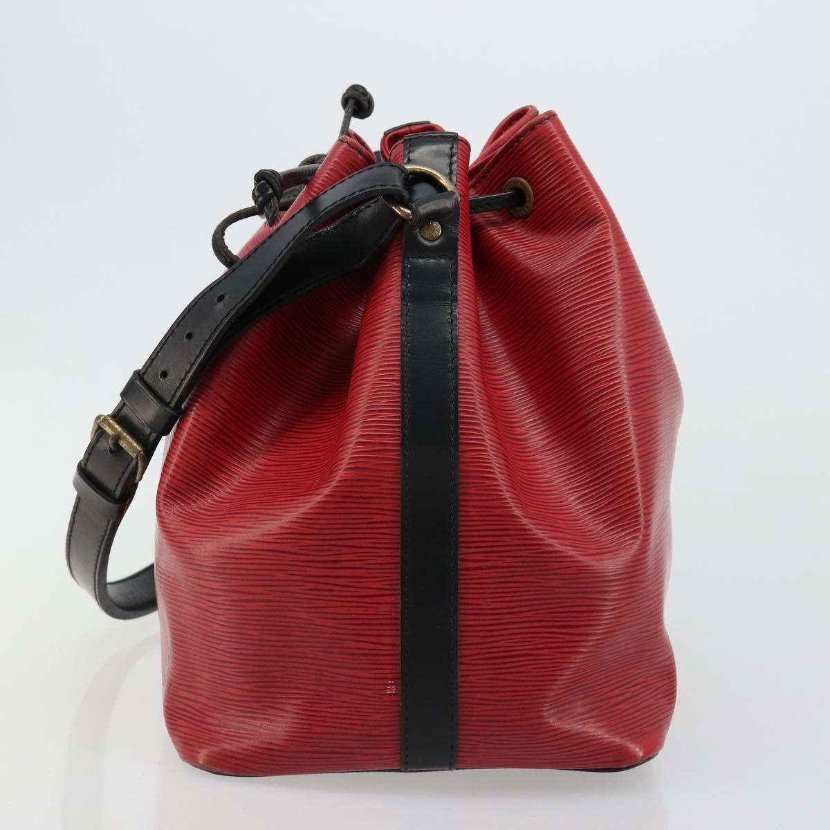 LOUIS VUITTON Epi Petit Noe Bag Bicolor Black Red M44172 LV Auth BA13282