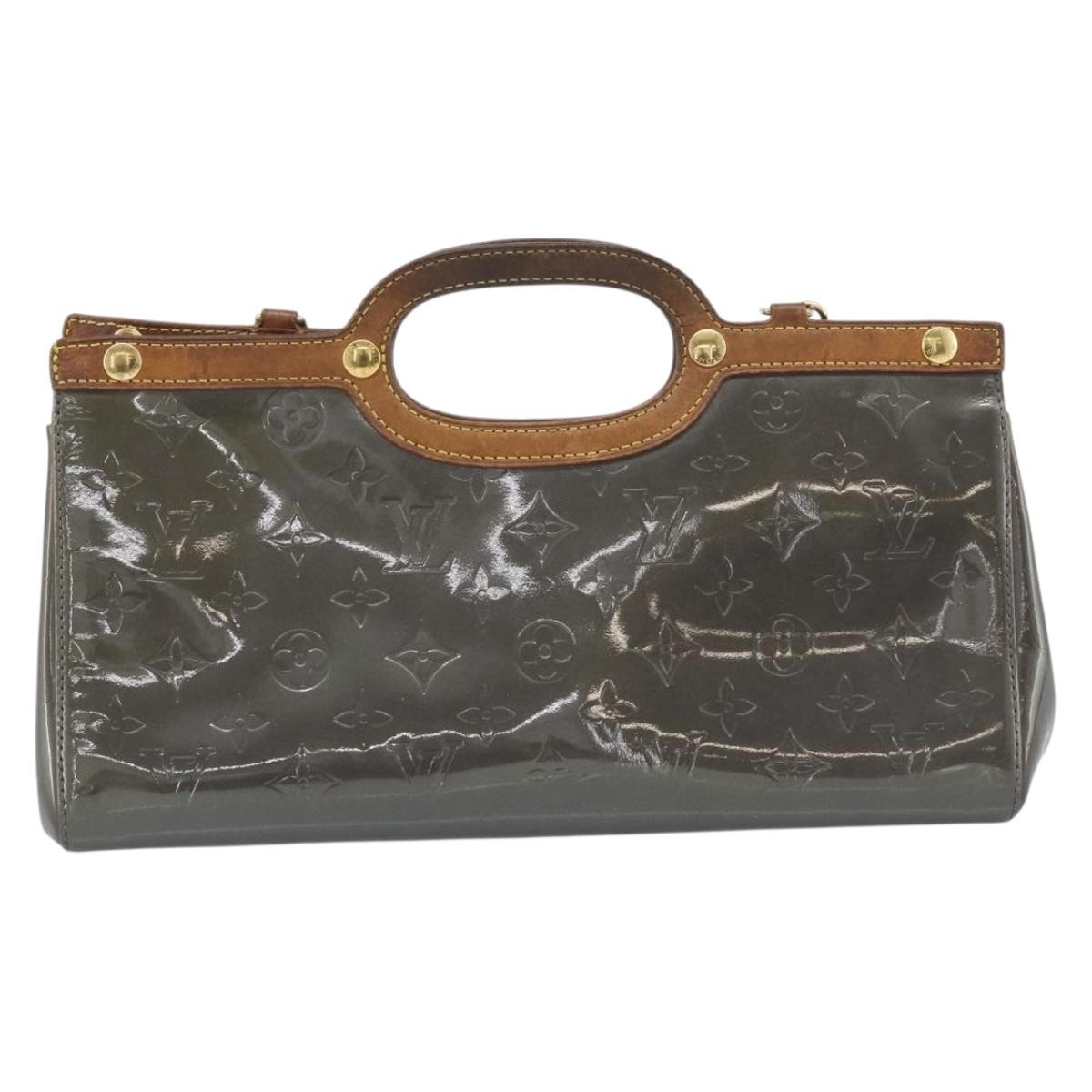 LOUIS VUITTON Monogram Vernis Roxbury Drive Bag 2way Indigo M91373 Auth BA13287