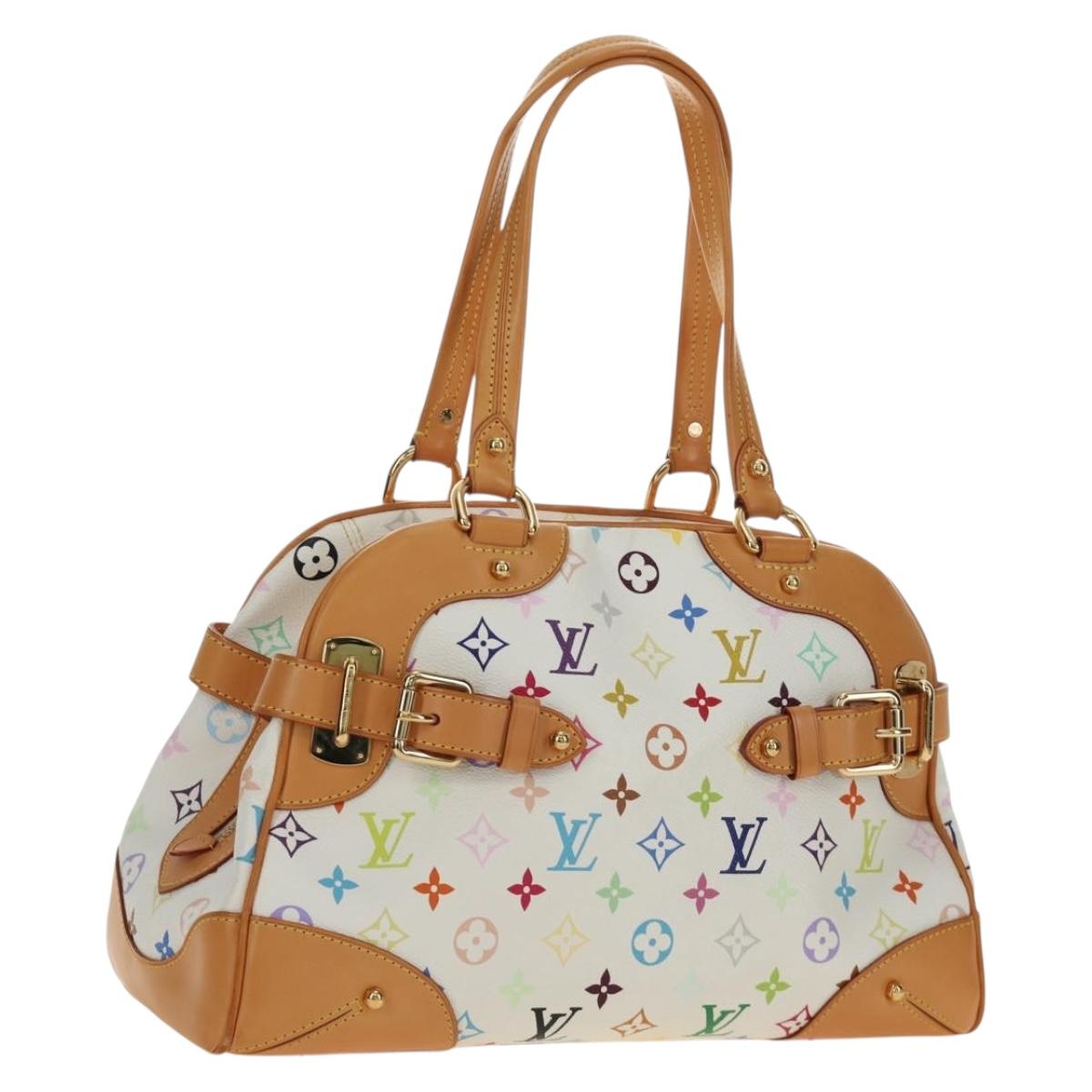 LOUIS VUITTON Monogram Multicolor Claudia Hand Bag White M40193 Auth BA13291SAV