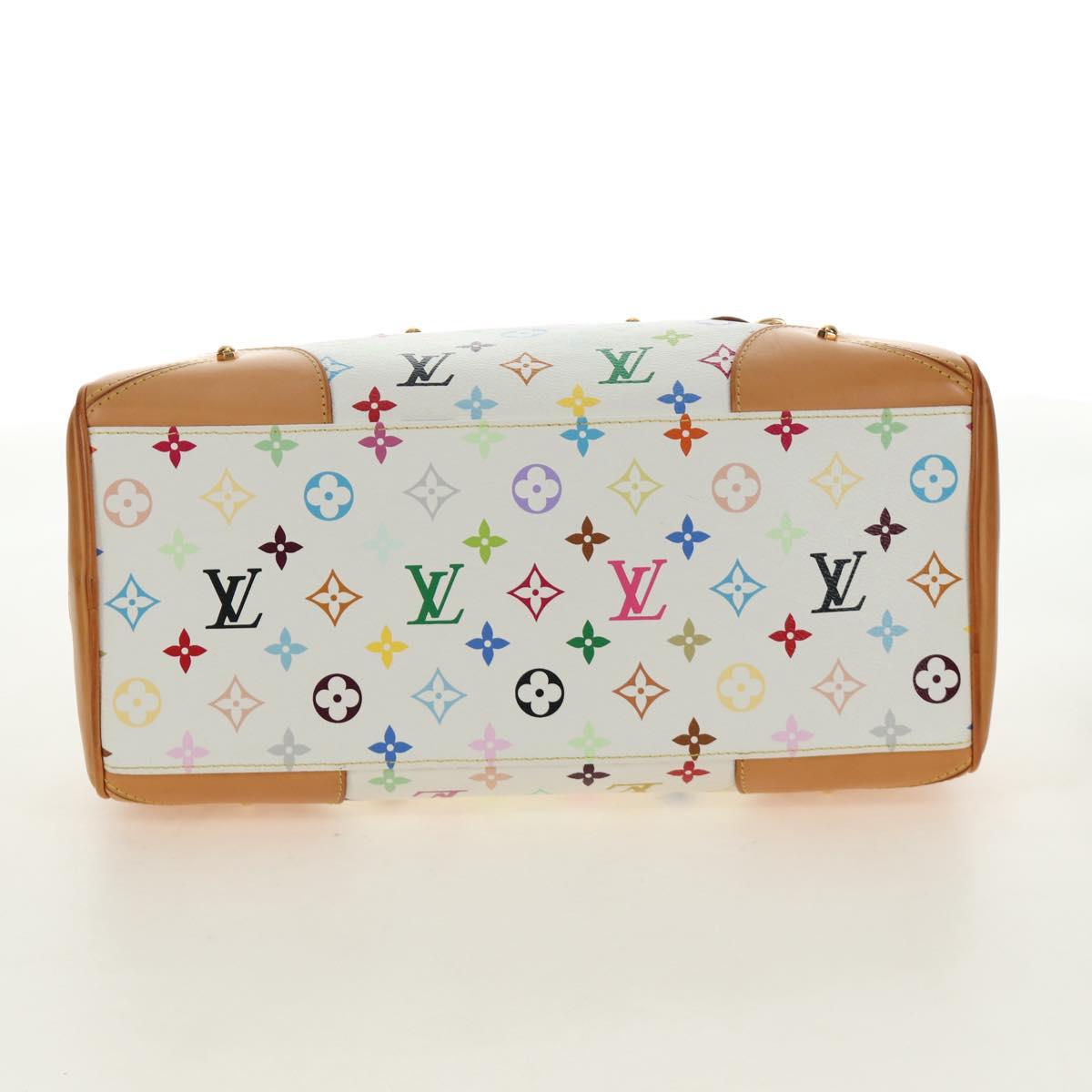 LOUIS VUITTON Monogram Multicolor Claudia Hand Bag White M40193 Auth BA13291SAV