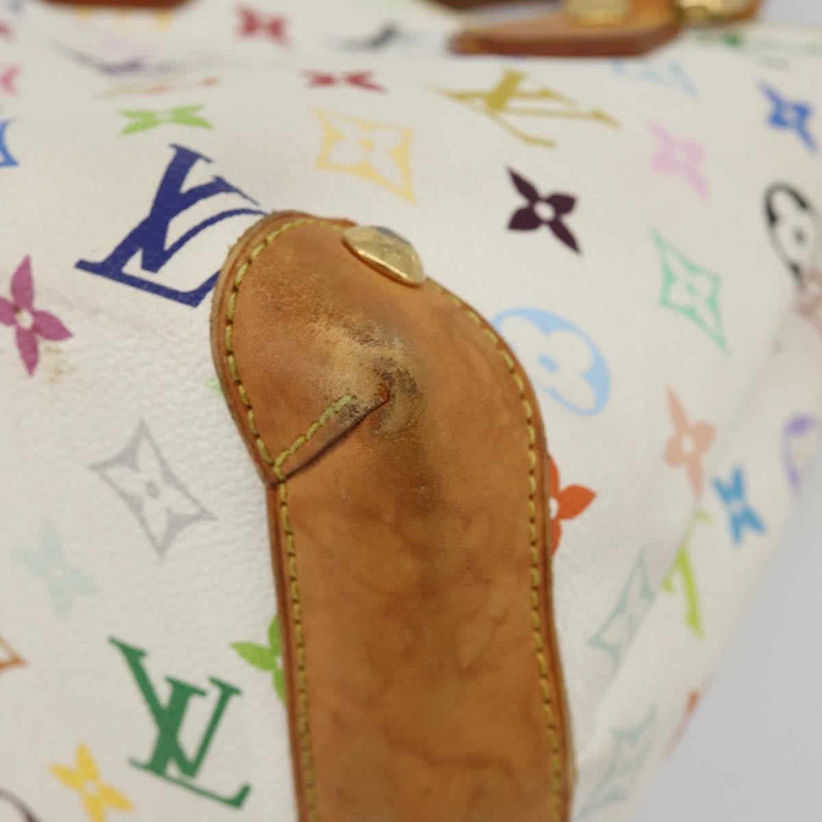 LOUIS VUITTON Monogram Multicolor Audra Hand Bag White M40047 LV Auth BA13292A