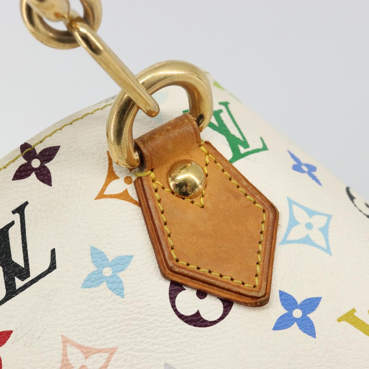 LOUIS VUITTON Monogram Multicolor Audra Hand Bag White M40047 LV Auth BA13292A
