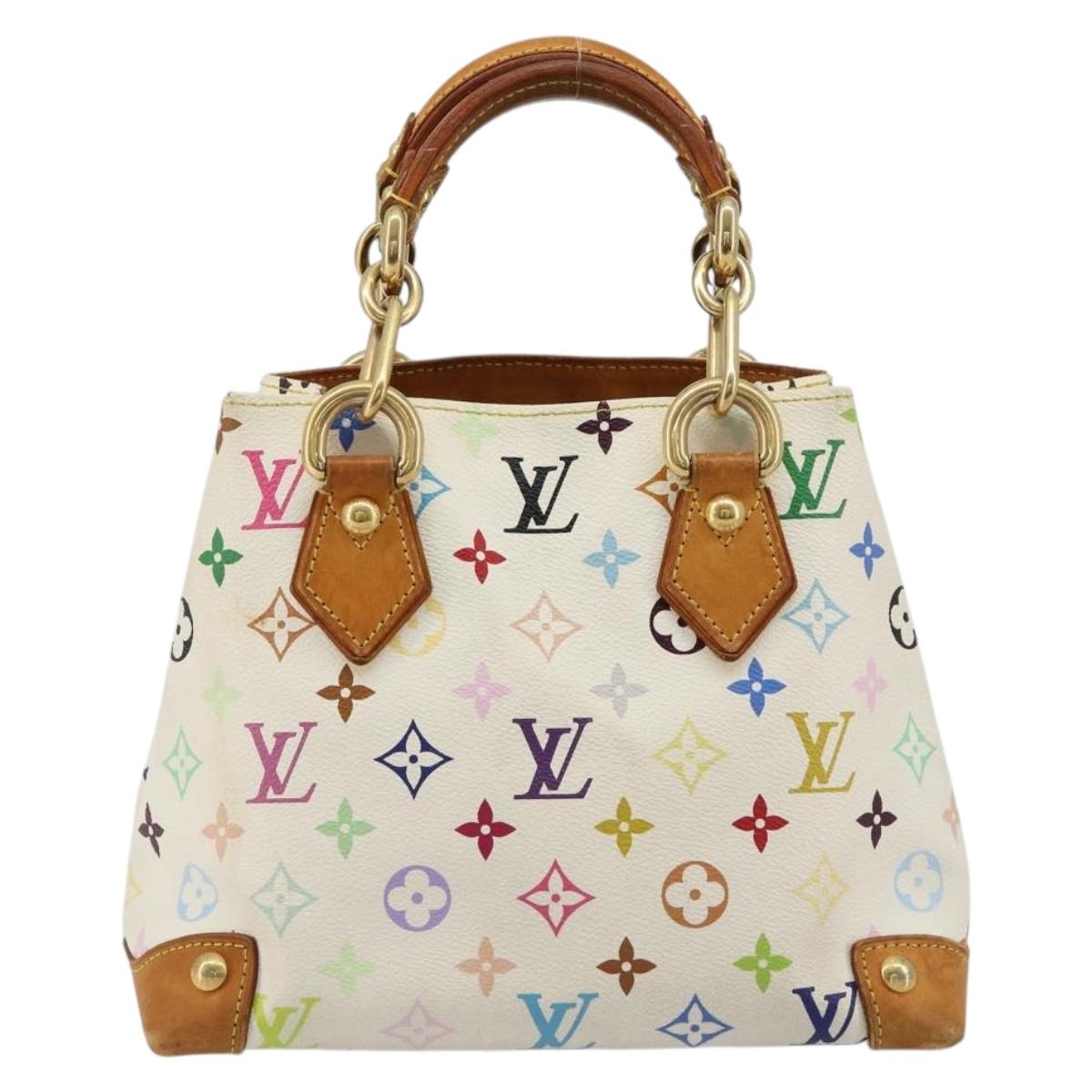 LOUIS VUITTON Monogram Multicolor Audra Hand Bag White M40047 LV Auth BA13292A