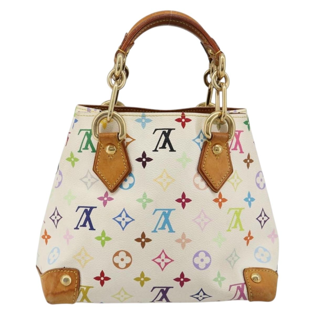 LOUIS VUITTON Monogram Multicolor Audra Hand Bag White M40047 LV Auth BA13292A