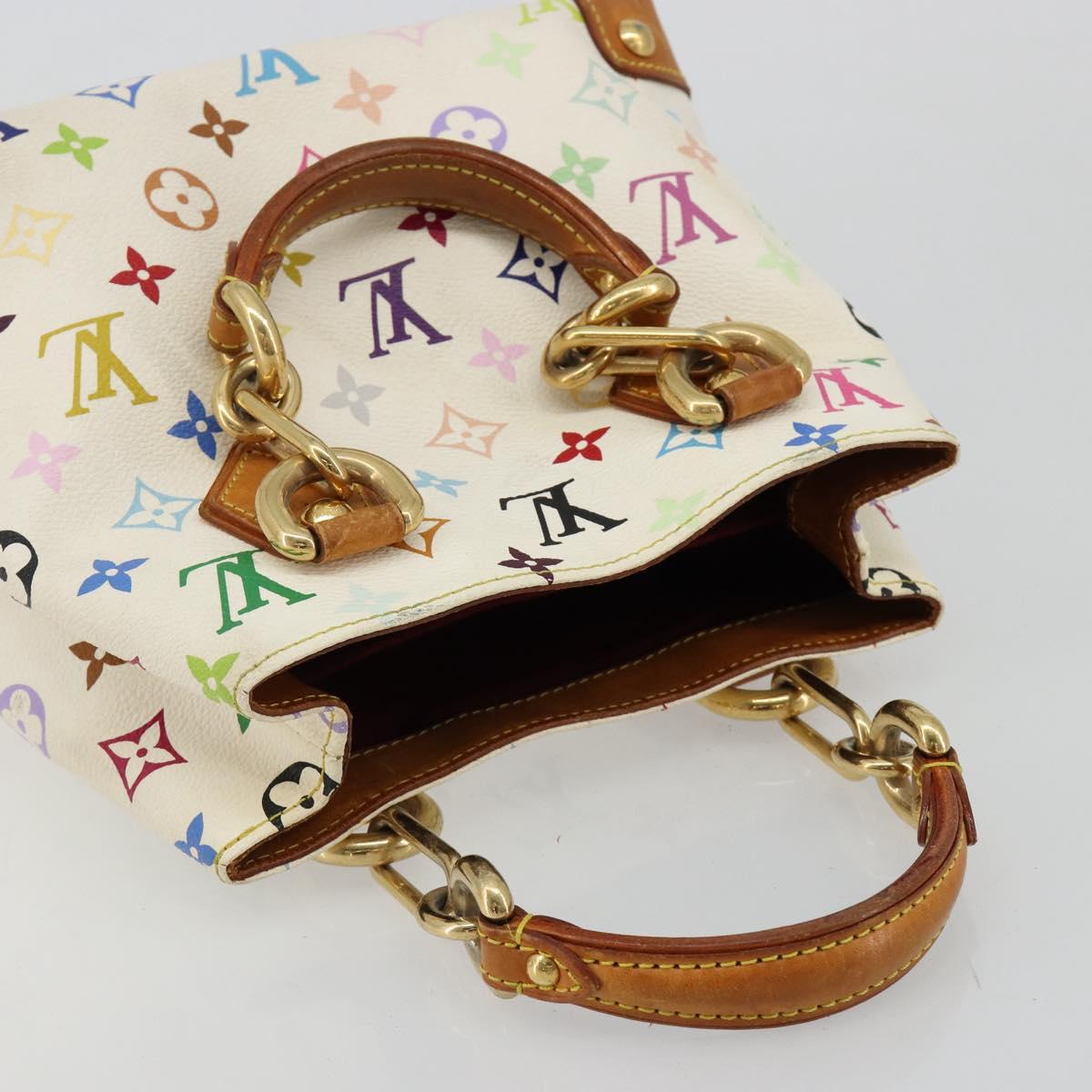 LOUIS VUITTON Monogram Multicolor Audra Hand Bag White M40047 LV Auth BA13292A