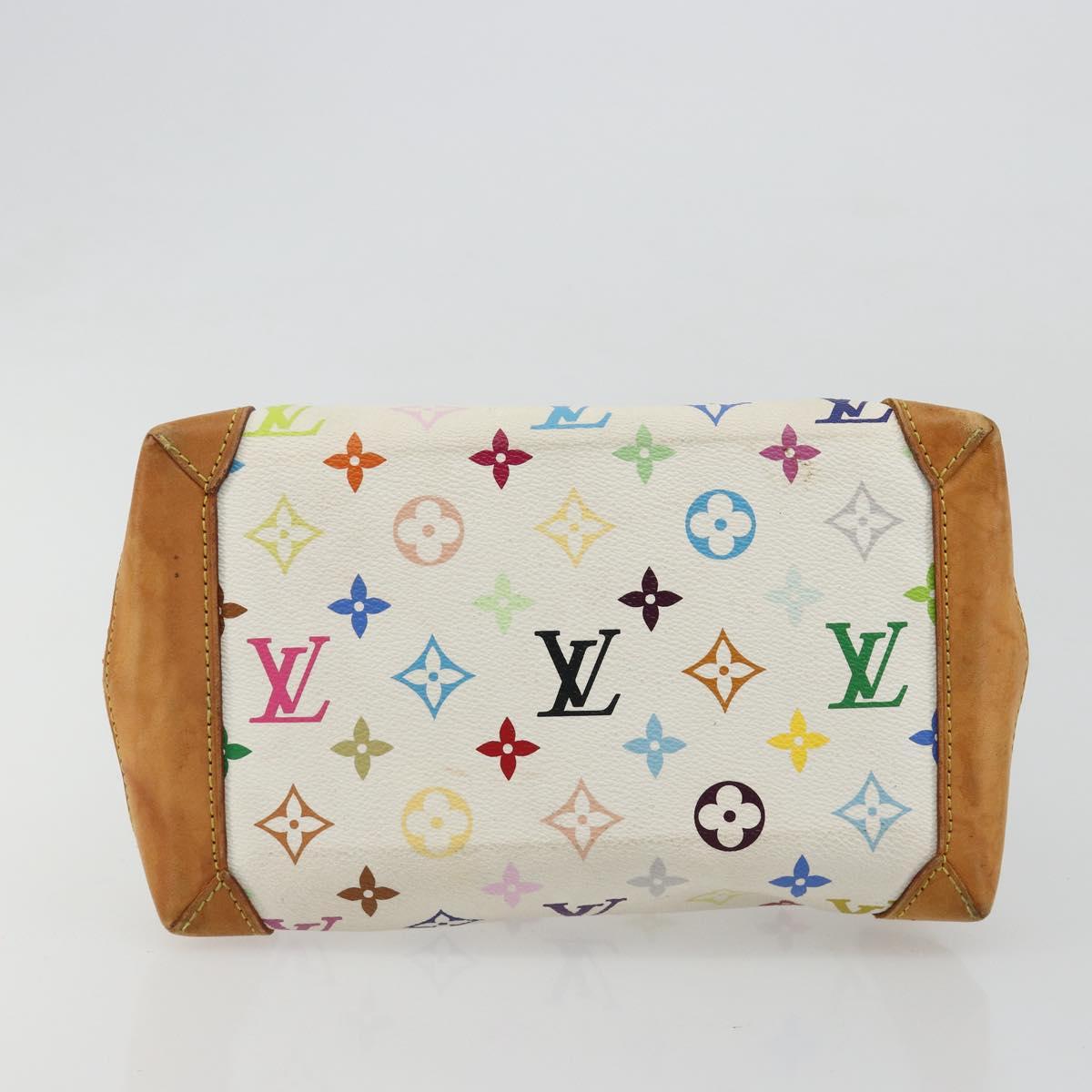 LOUIS VUITTON Monogram Multicolor Audra Hand Bag White M40047 LV Auth BA13292A