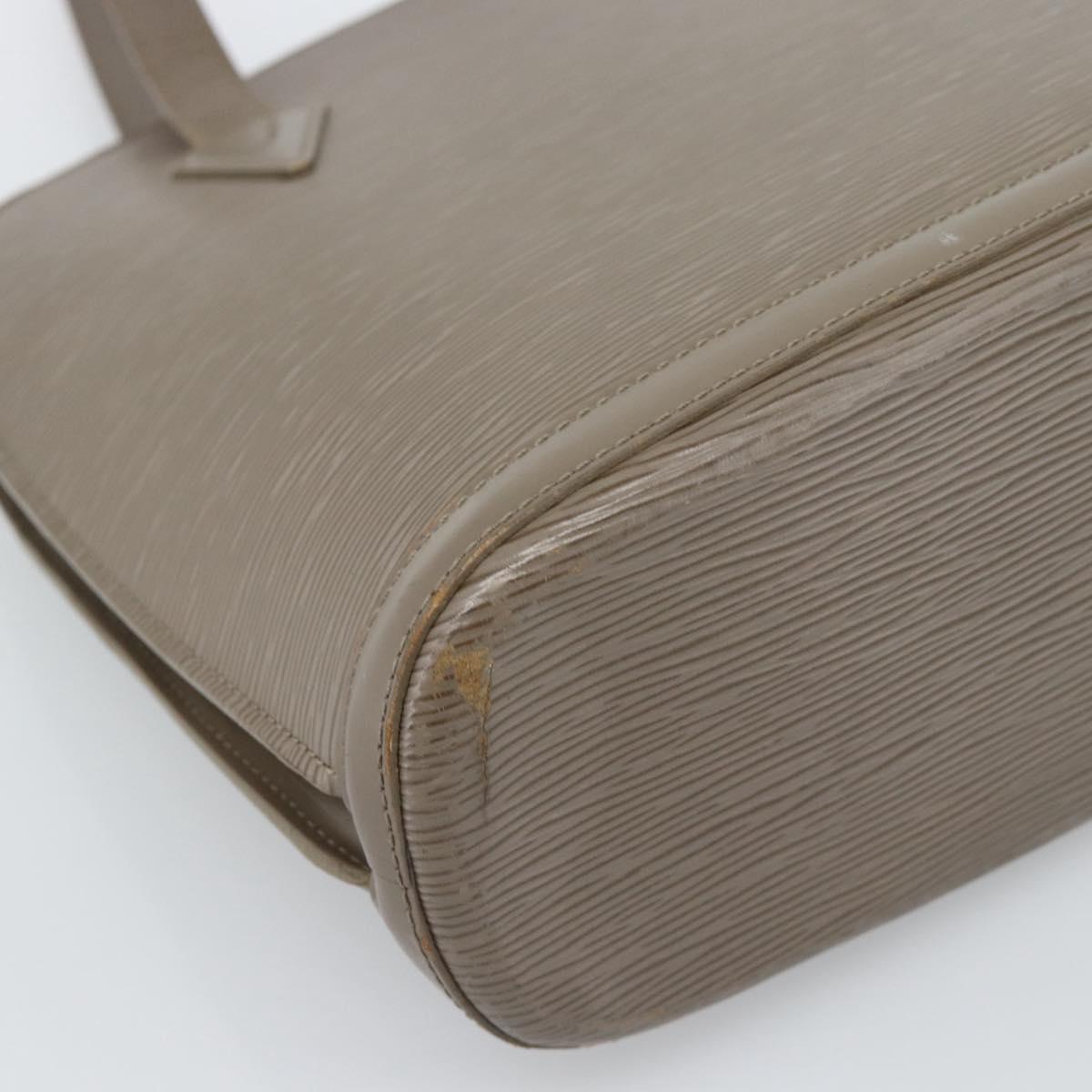 LOUIS VUITTON Epi Lussac Shoulder Bag Gray pepper M5228C LV Auth BA13297