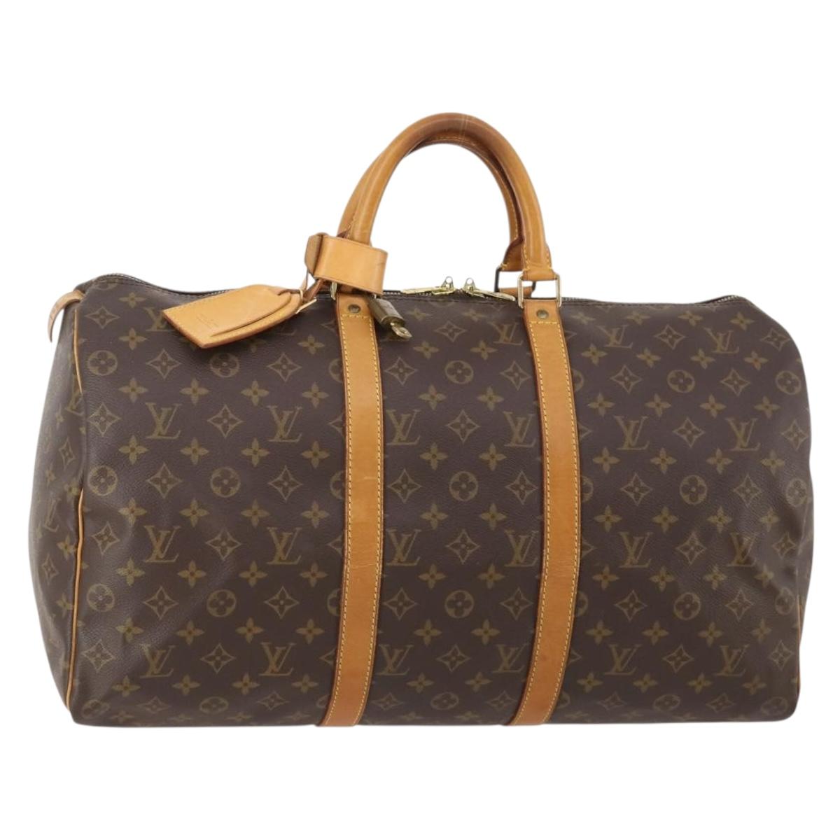 LOUIS VUITTON Monogram Keepall 50 Boston Bag M41426 LV Auth BA13298A